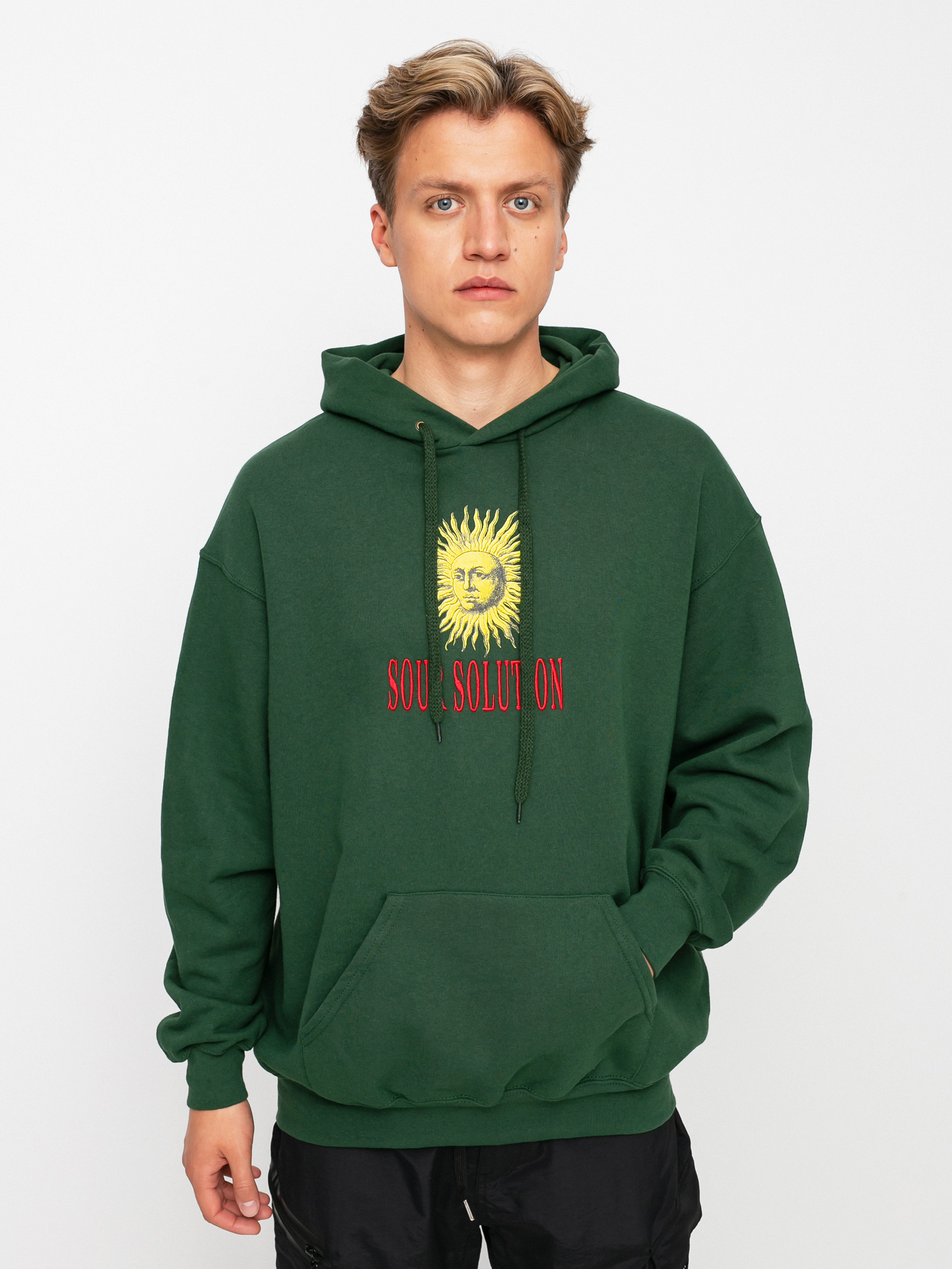 Sour Solution Sun Solution Hoodie (forest green)