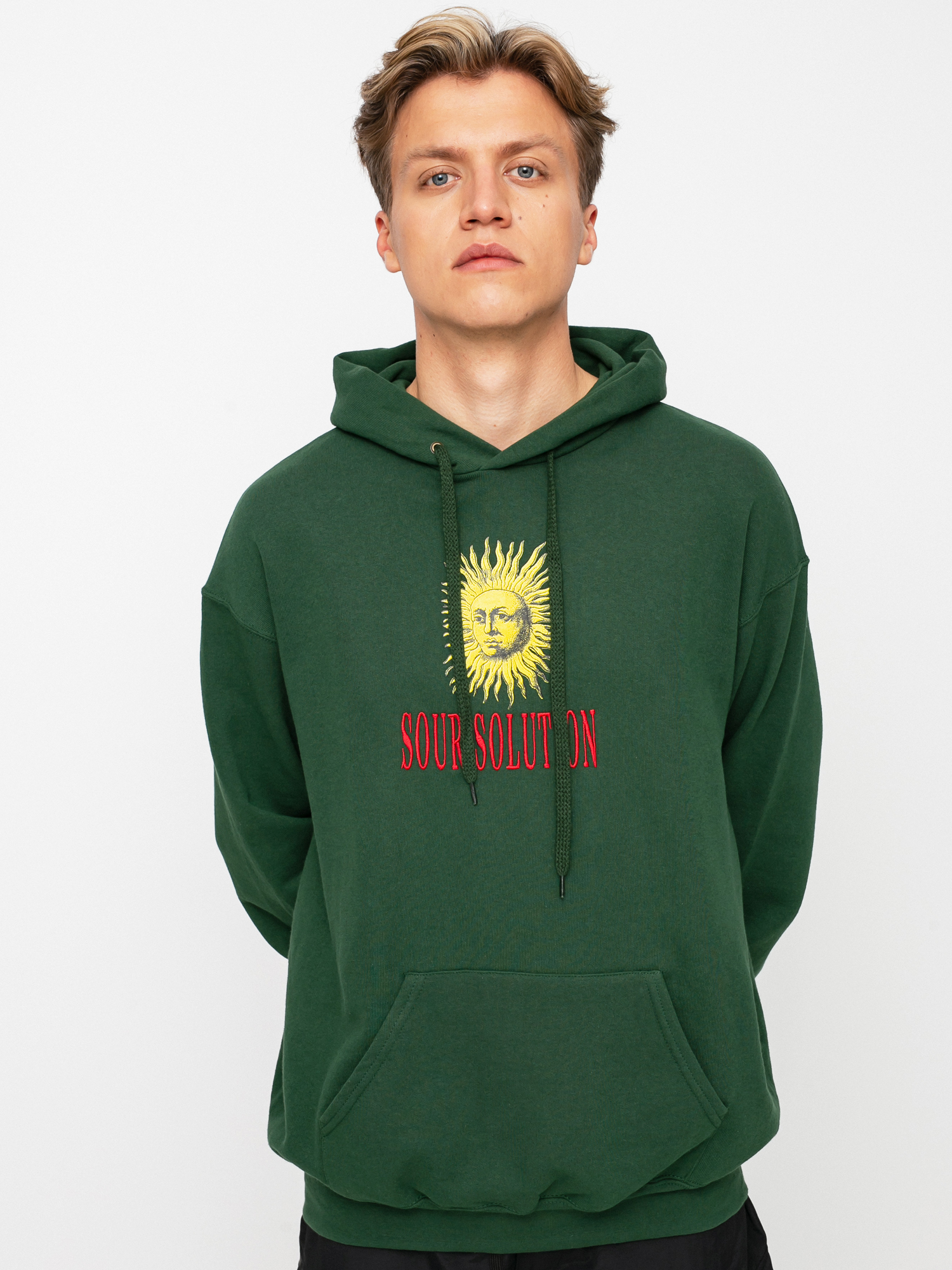 Sour Solution Sun Solution Hoodie (forest green)