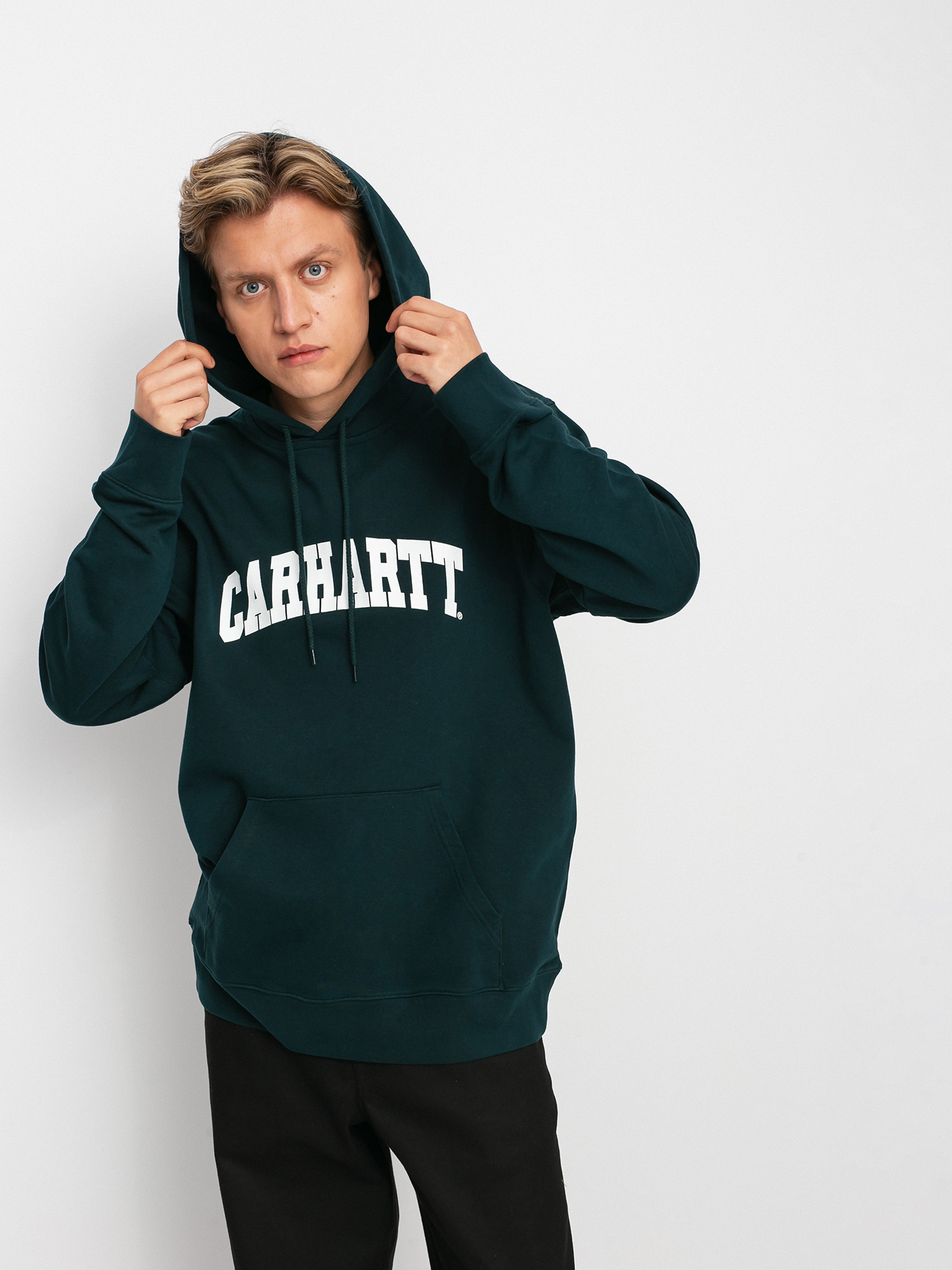 Carhartt hooded hot sale college sweatshirt