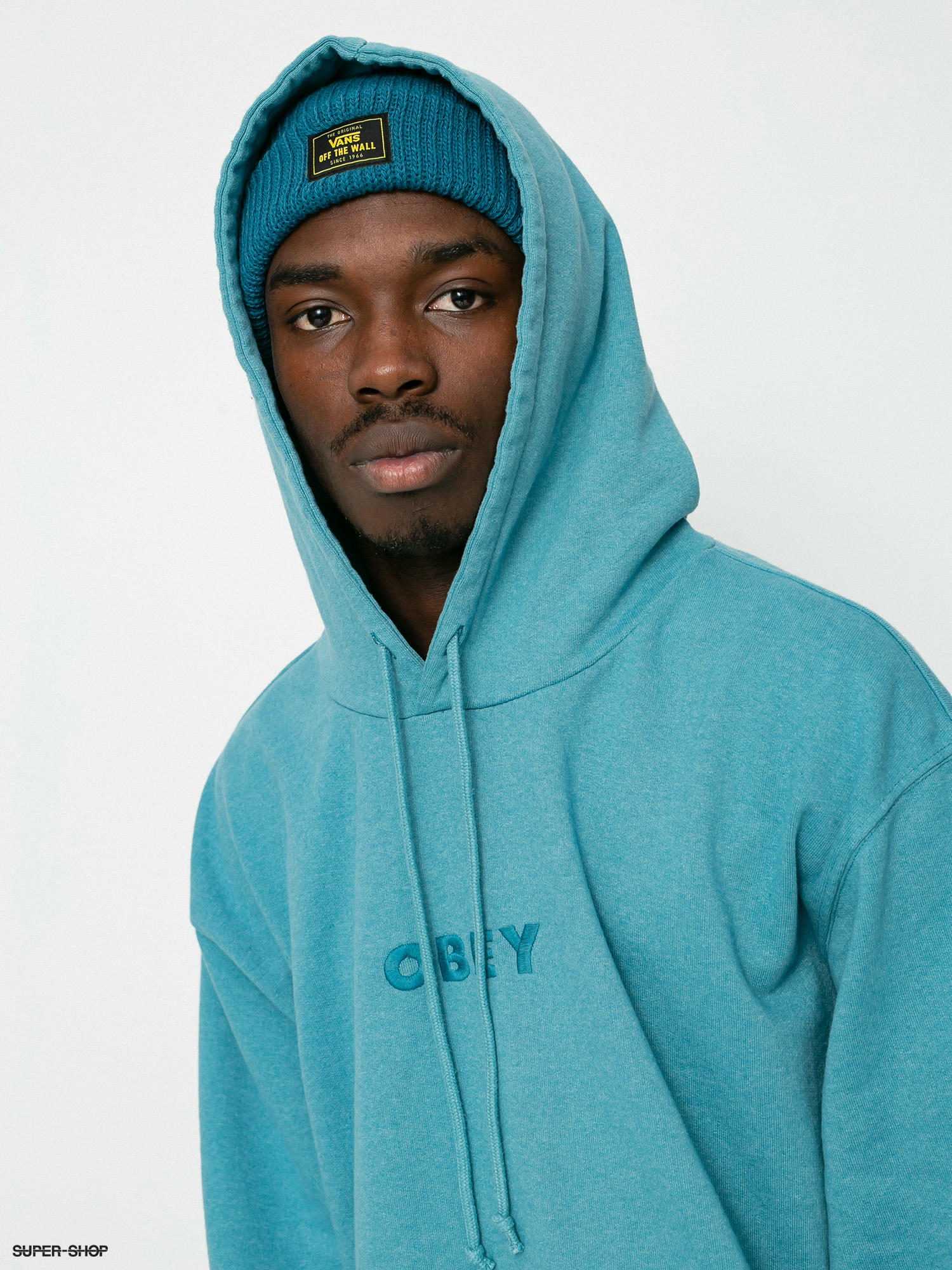 Obey shop blue hoodie