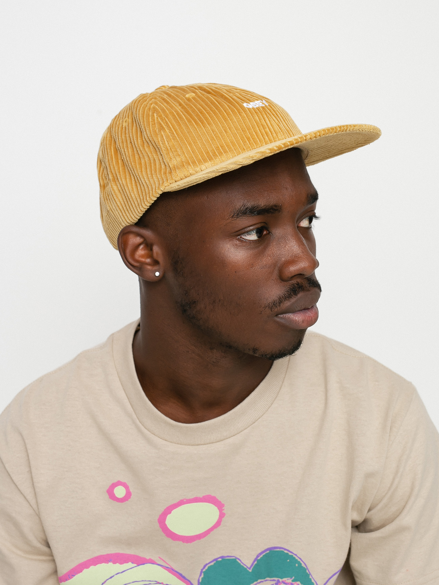OBEY Bold Cord 6 Cap (khaki)