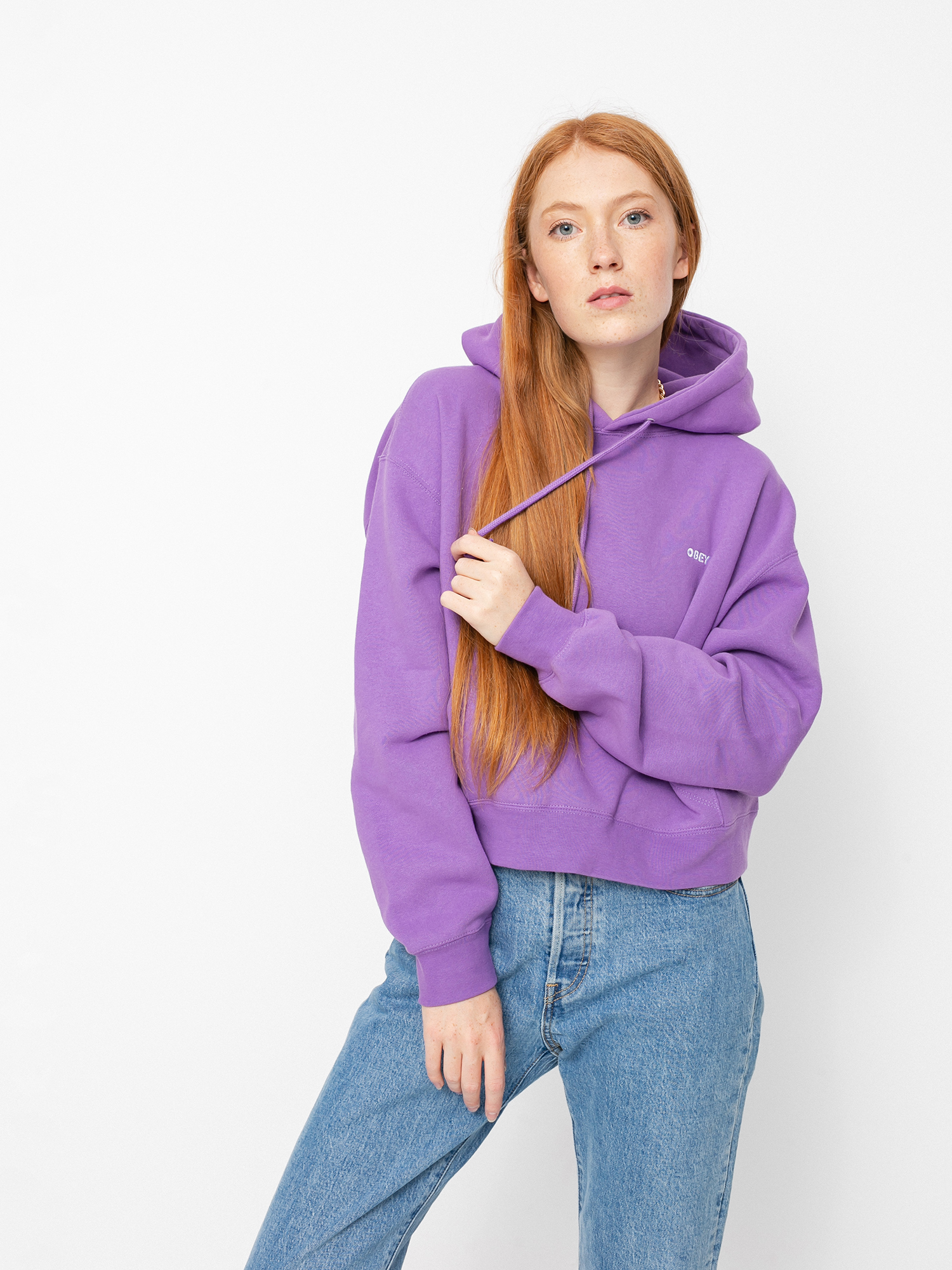 obey cropped hoodie
