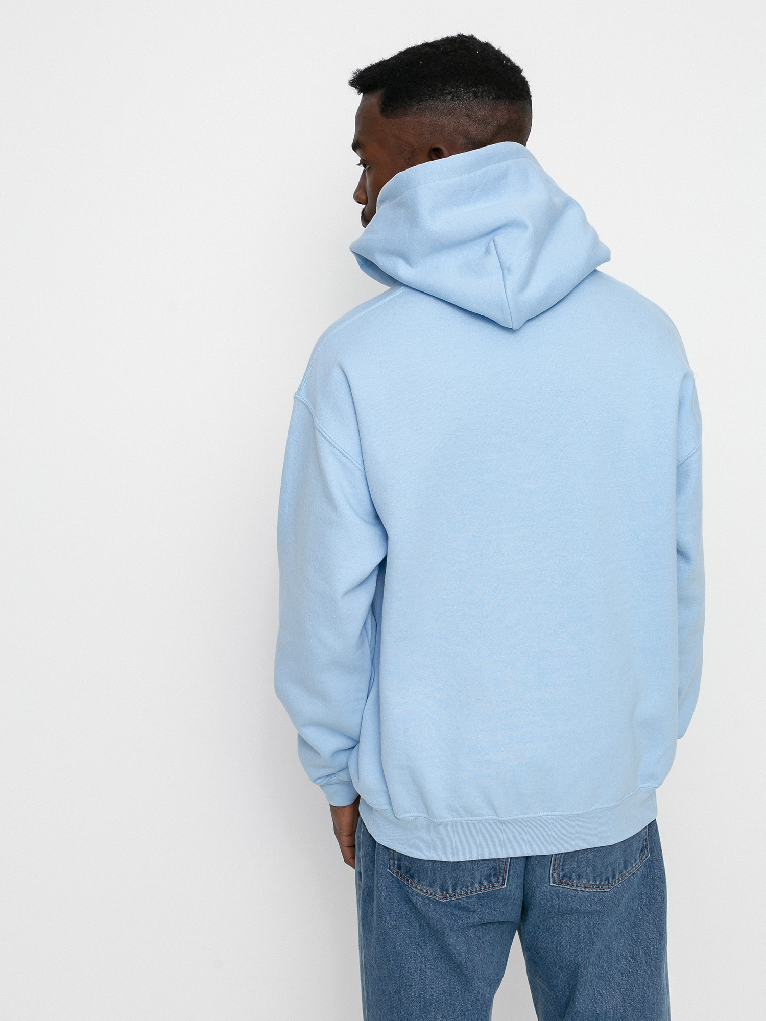 light blue pullover hoodie