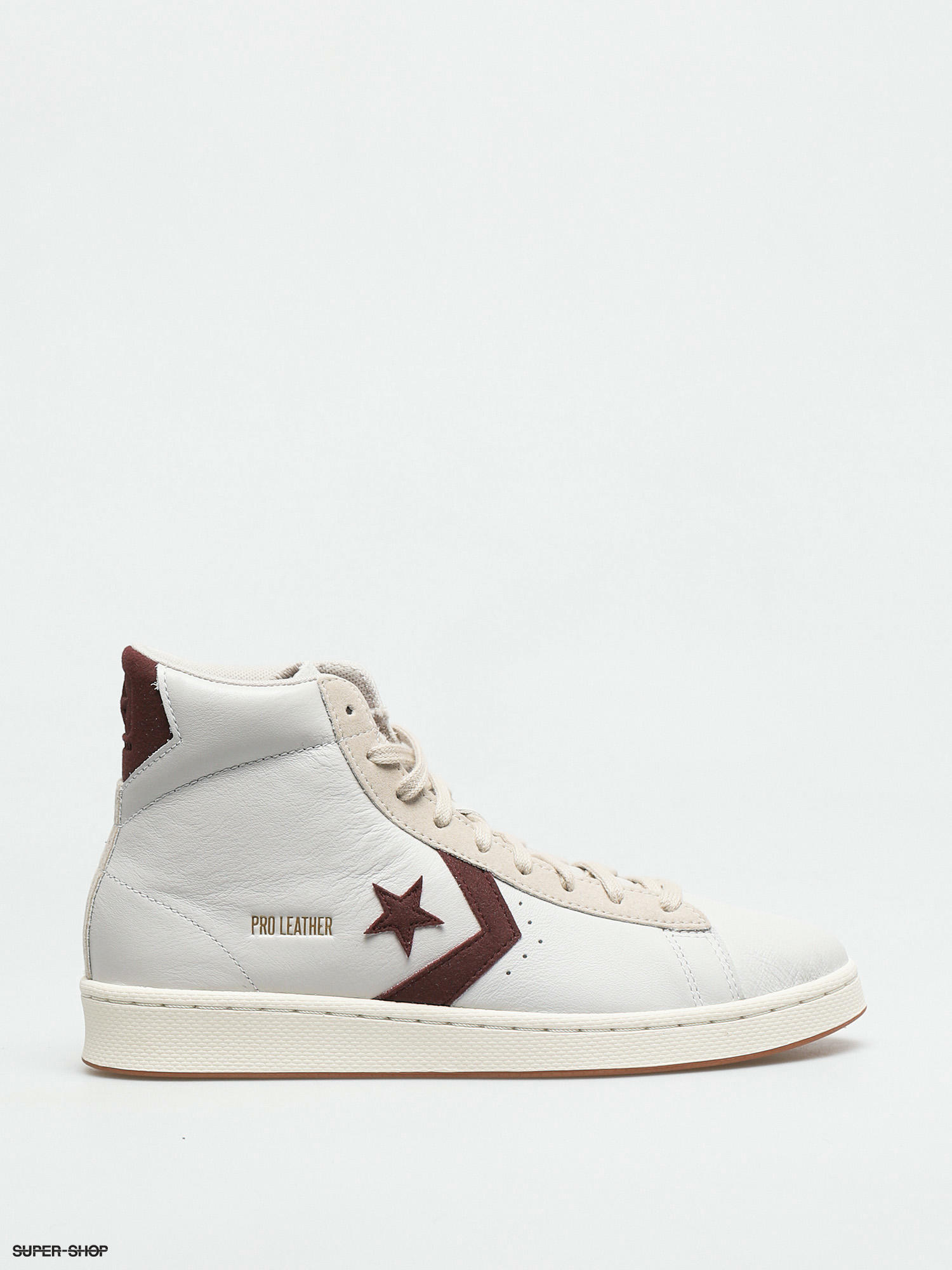 Converse Pro Leather Gold Standard Shoes grey white maroon