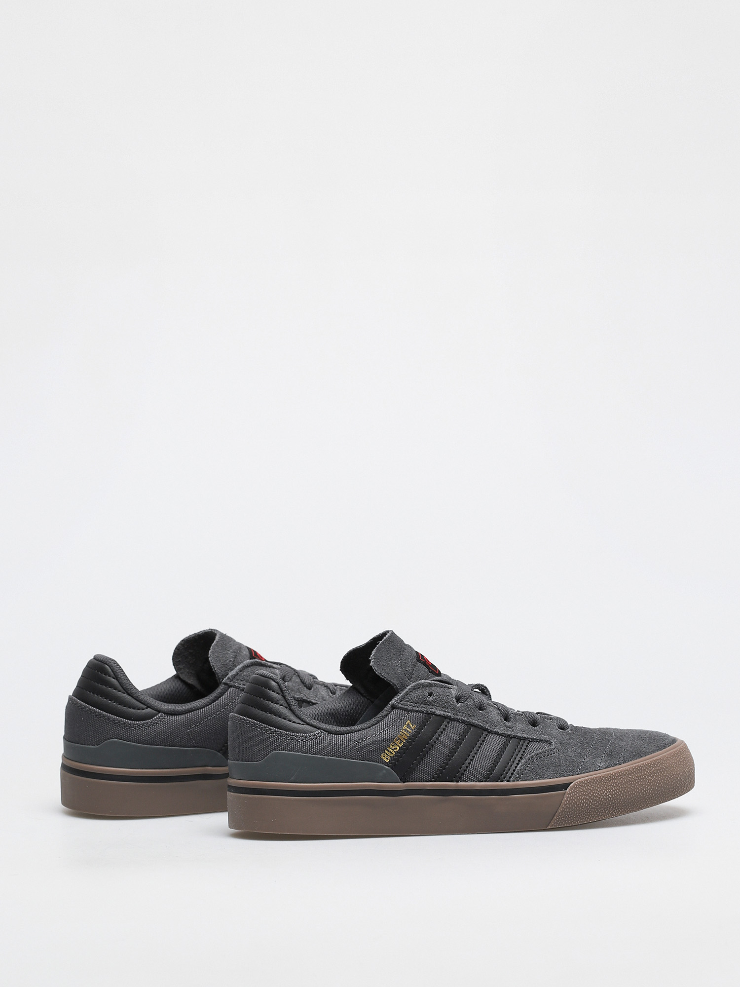 adidas busenitz vulc grey black & gum shoes