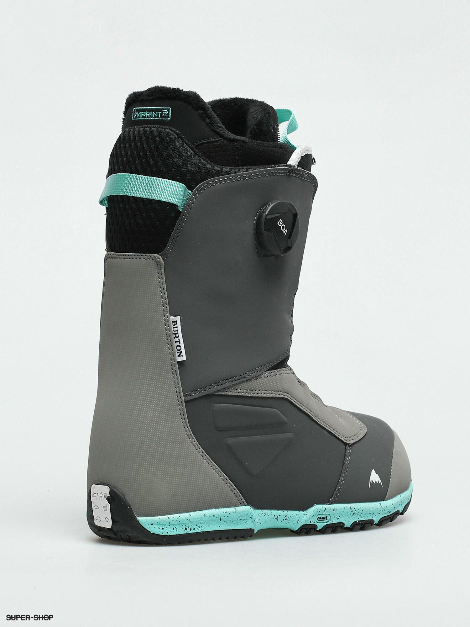 Burton Ruler Boa Snowboard boots gray teal