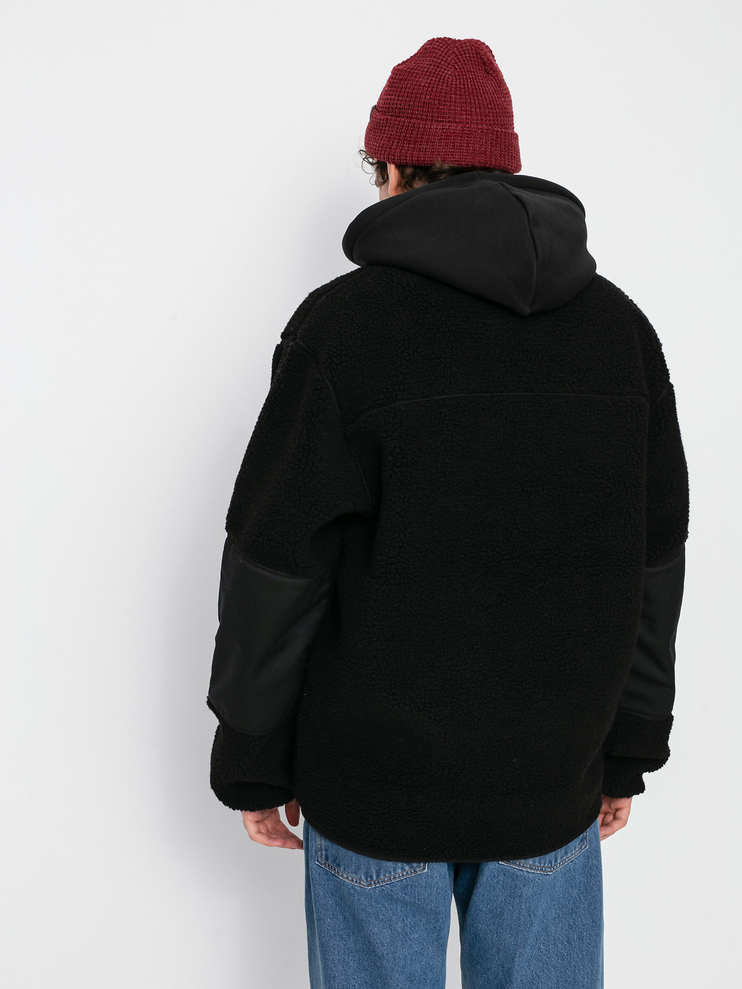 Herren Dickies Red Chute Sherpa Fleecejacke (black)