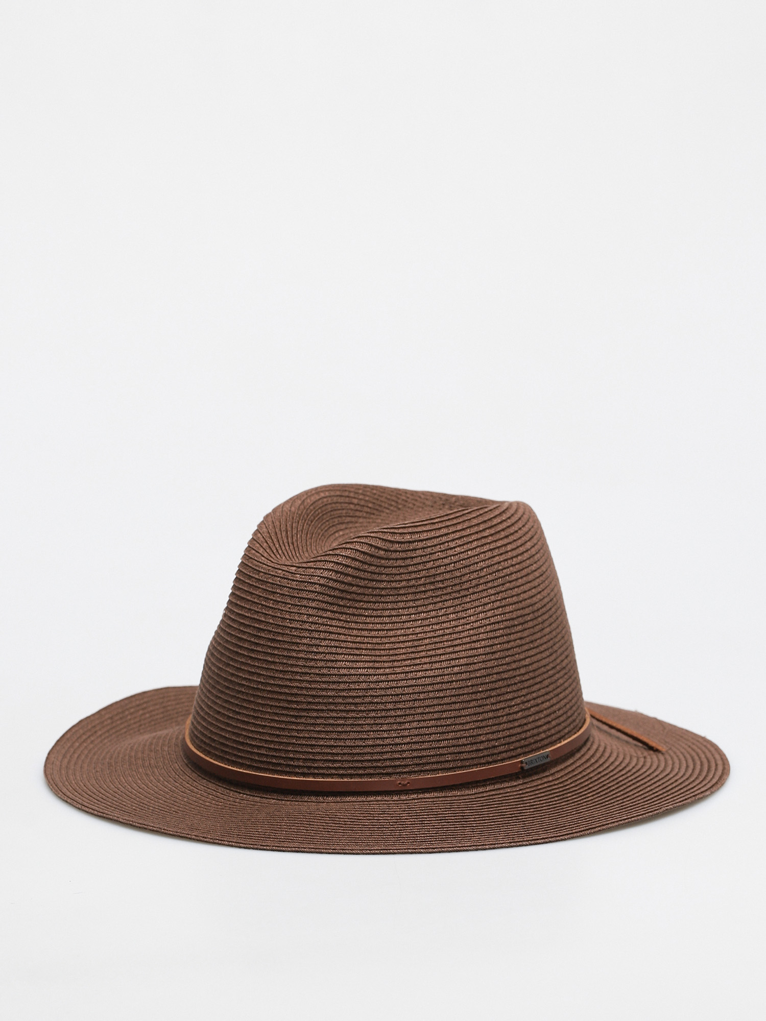 Brixton Wesley Straw Packable Fedora Hut (dark brown)