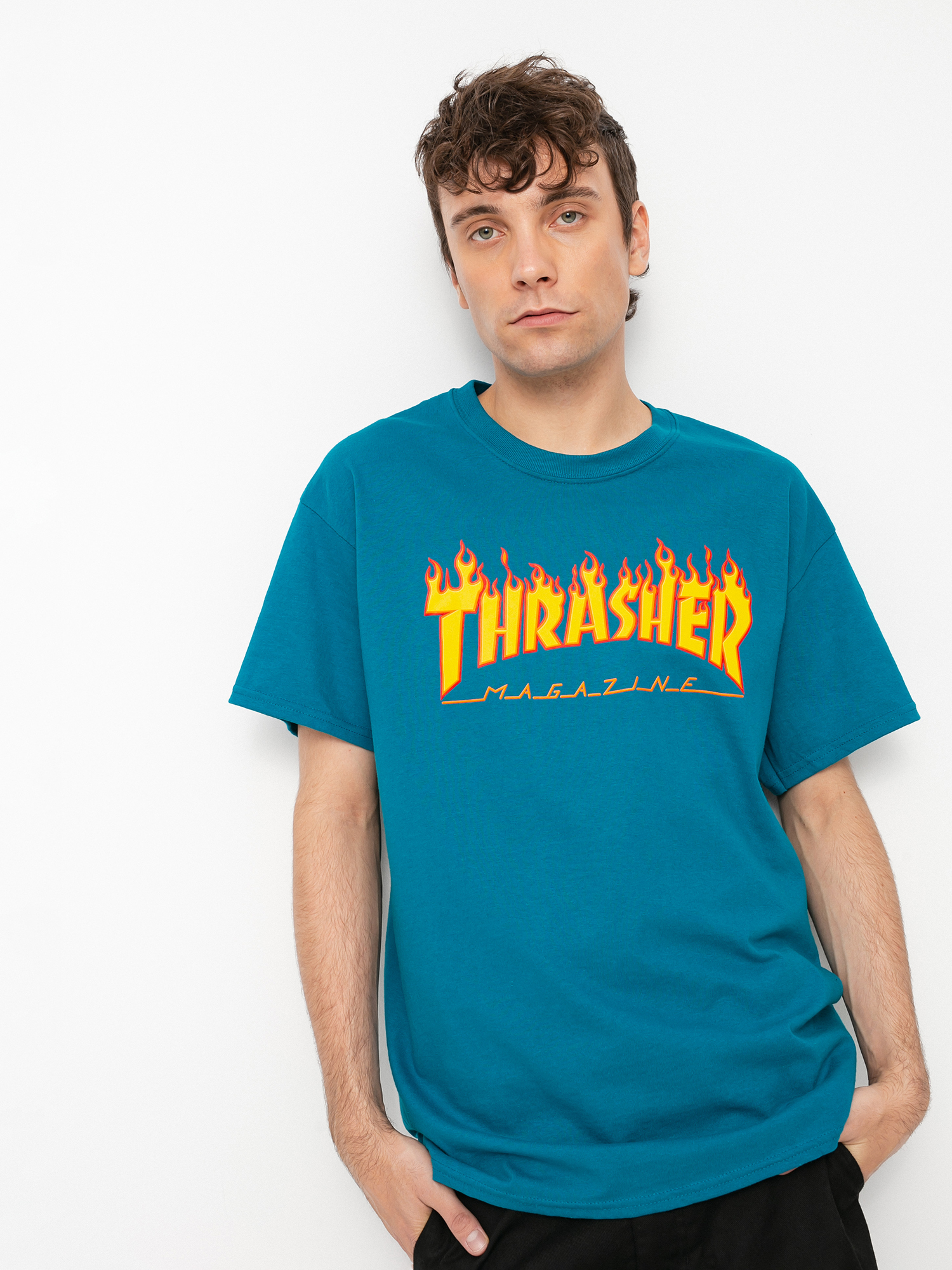 Thrasher Flame Logo T-shirt (galapagos)
