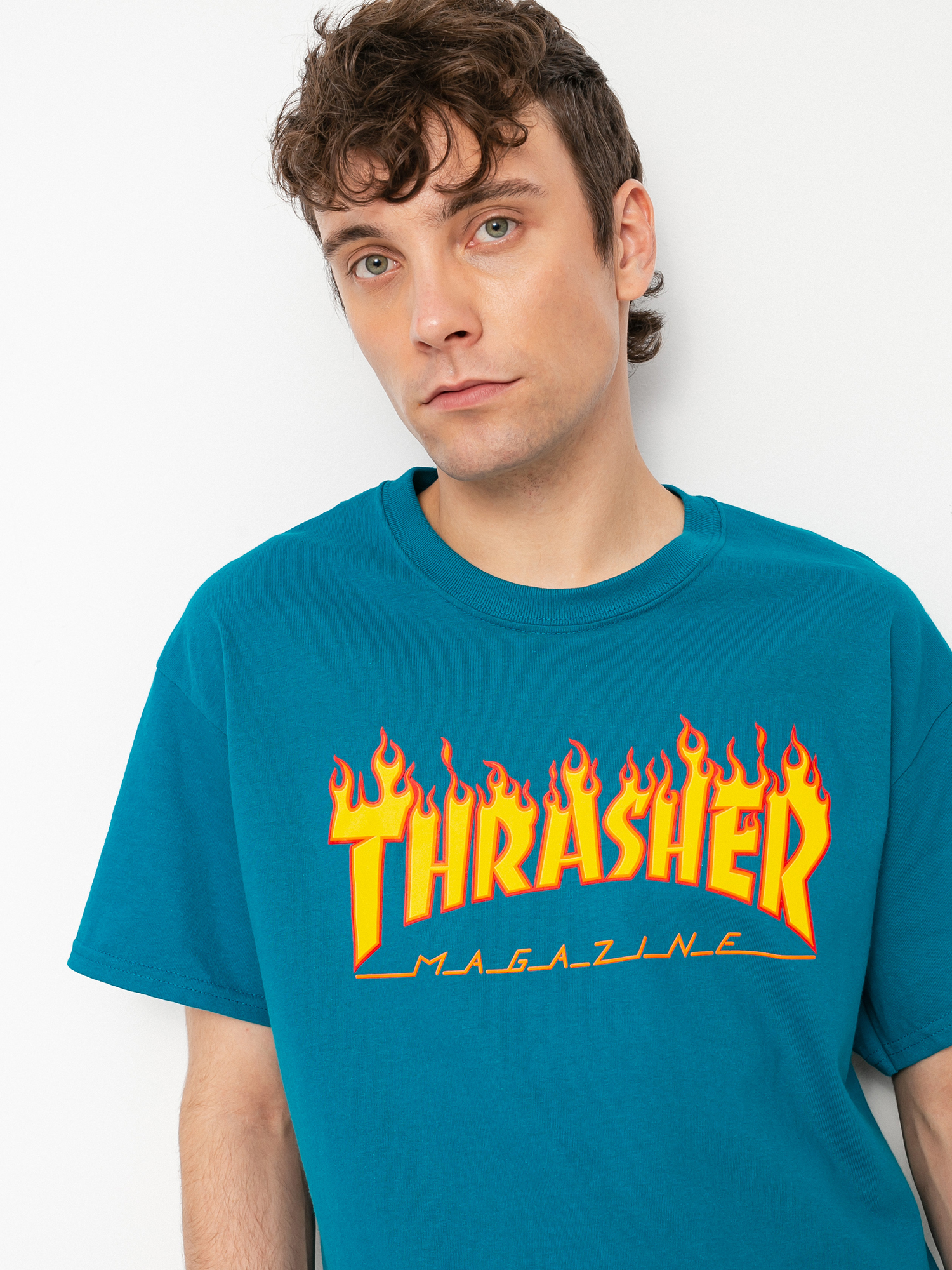 Thrasher Flame Logo T-Shirt (galapagos)
