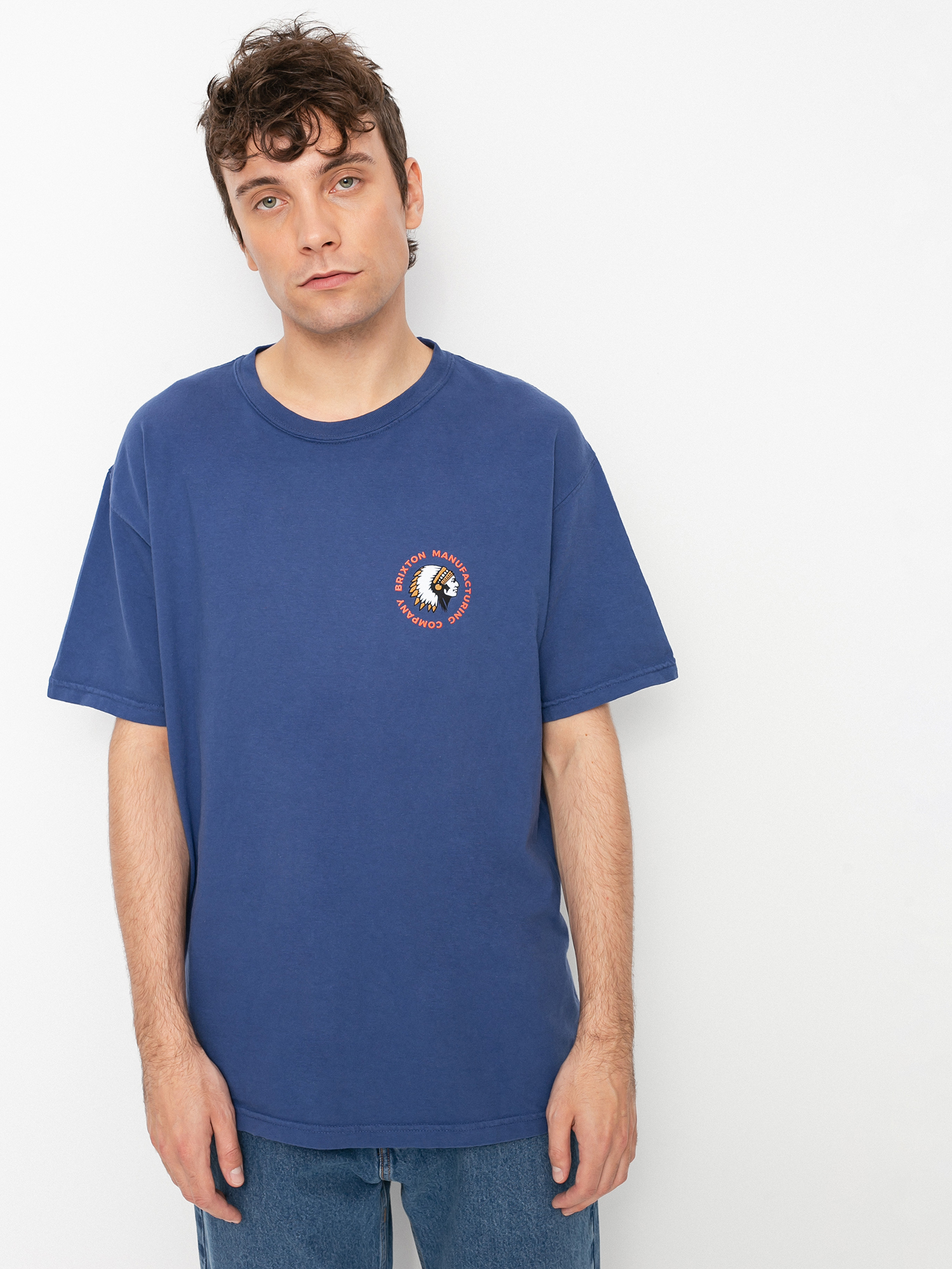Brixton Rival Stamp Stt T-shirt (joe blue garment dye)