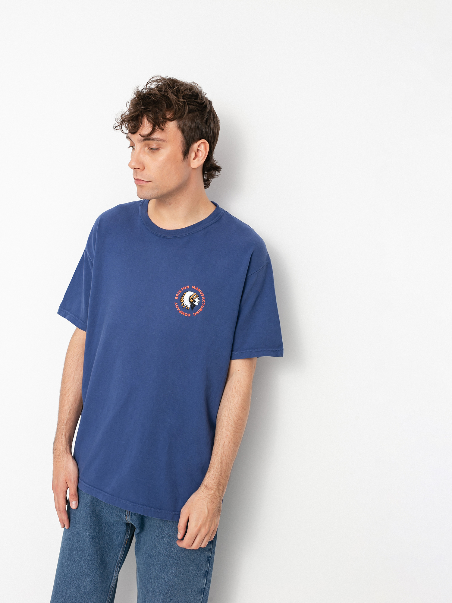 Brixton Rival Stamp Stt T-shirt (joe blue garment dye)