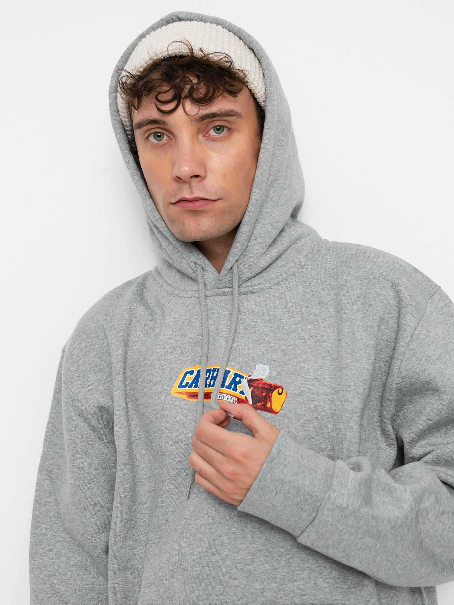 Carhartt WIP Hooded Chocolate Bar Sweat Sweatshirt (grey heather)