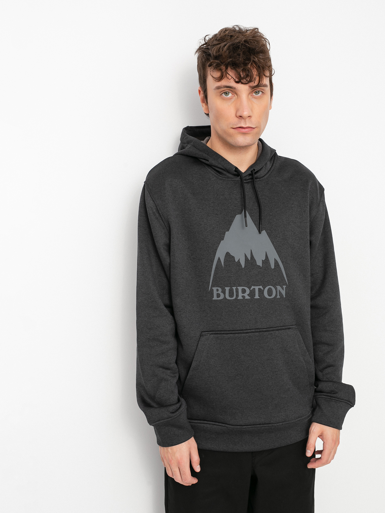 Mens Burton Oak HD Active sweatshirt (true black heather)