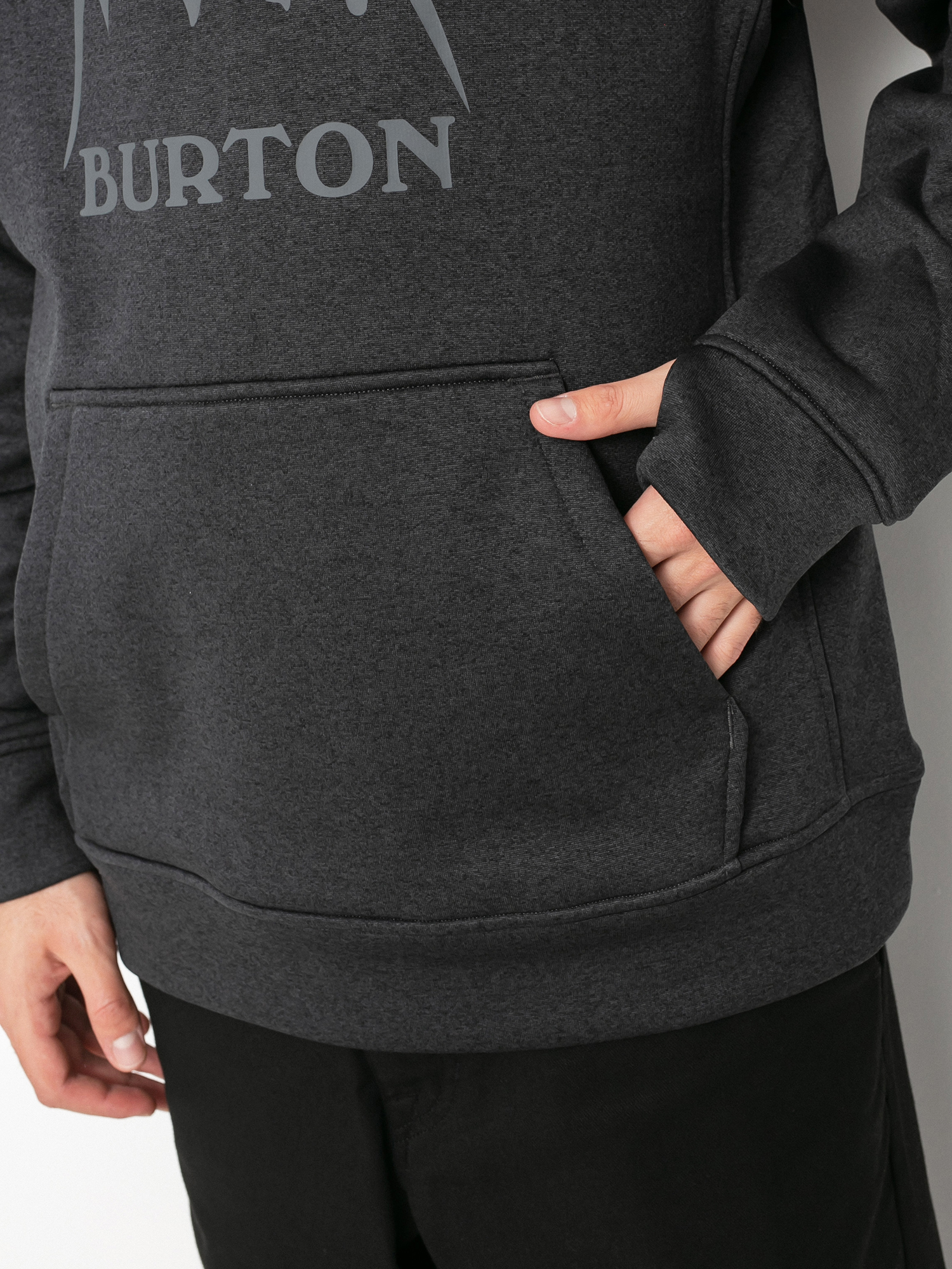 Mens Burton Oak HD Active sweatshirt (true black heather)