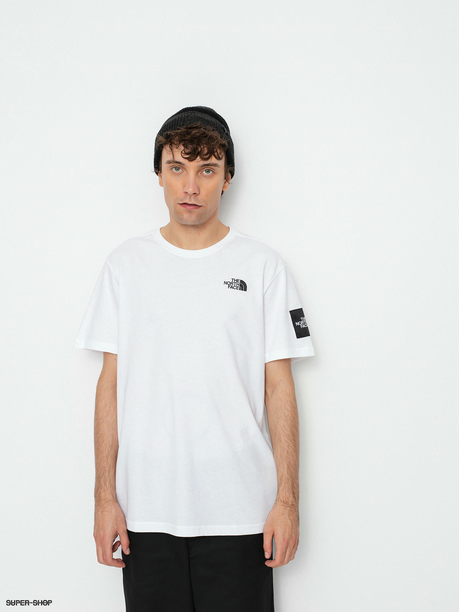 black and white north face t shirt