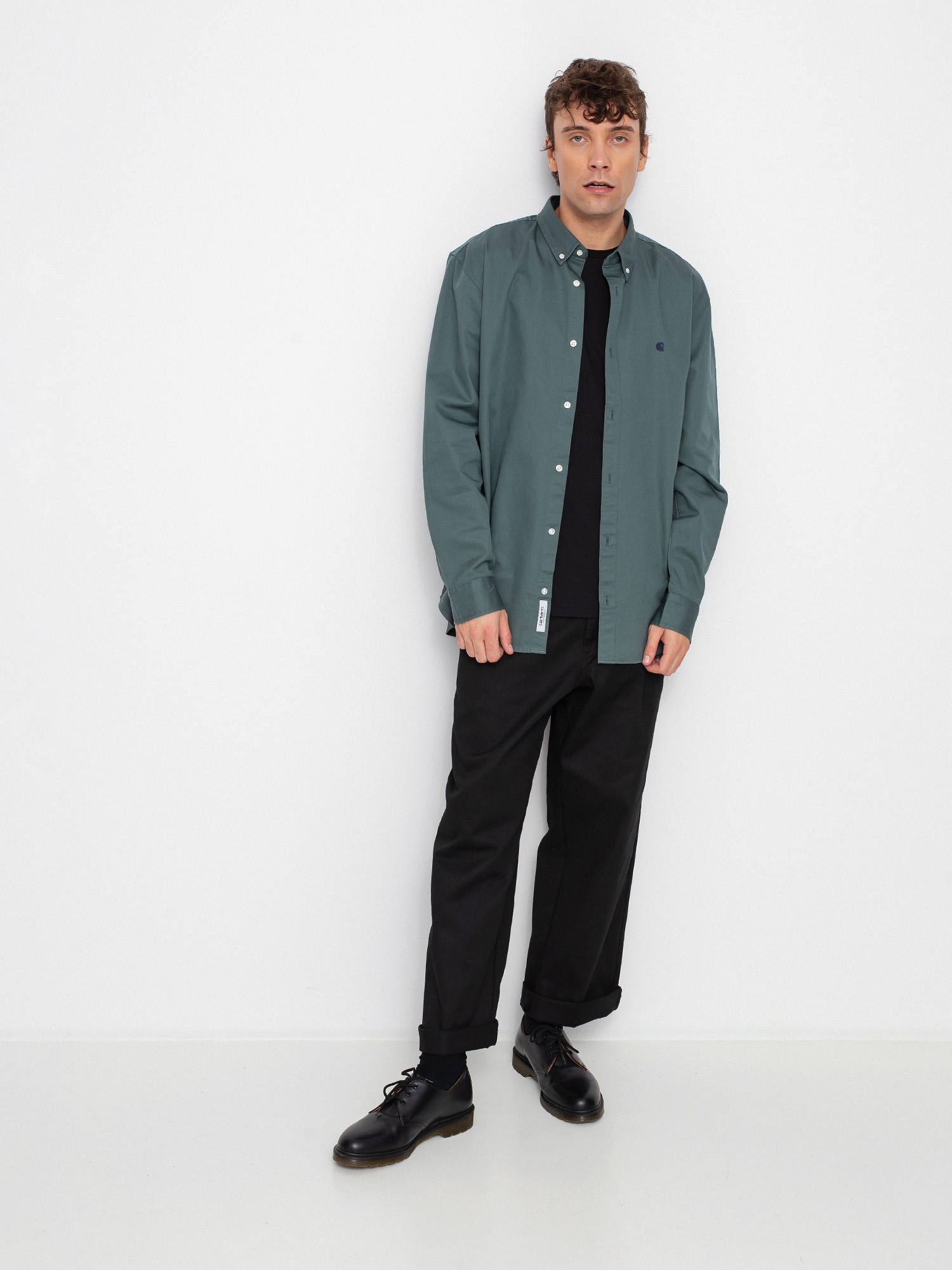 Carhartt WIP Madison Shirt - green (eucalyptus/dark navy)