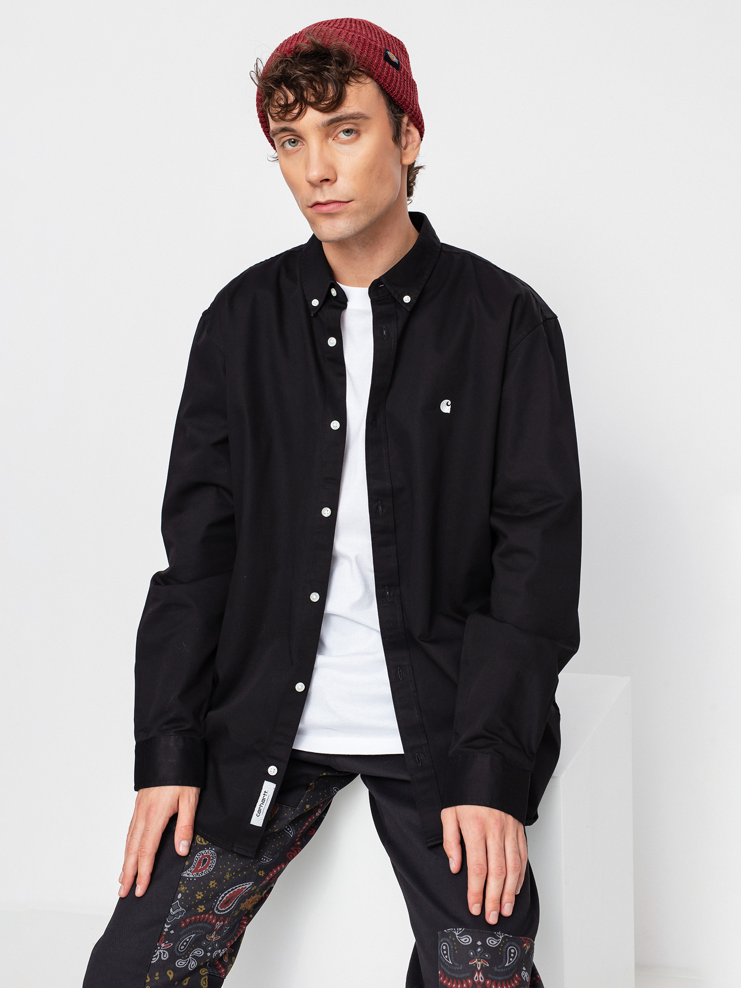 Carhartt WIP Madison Hemd (black/wax)