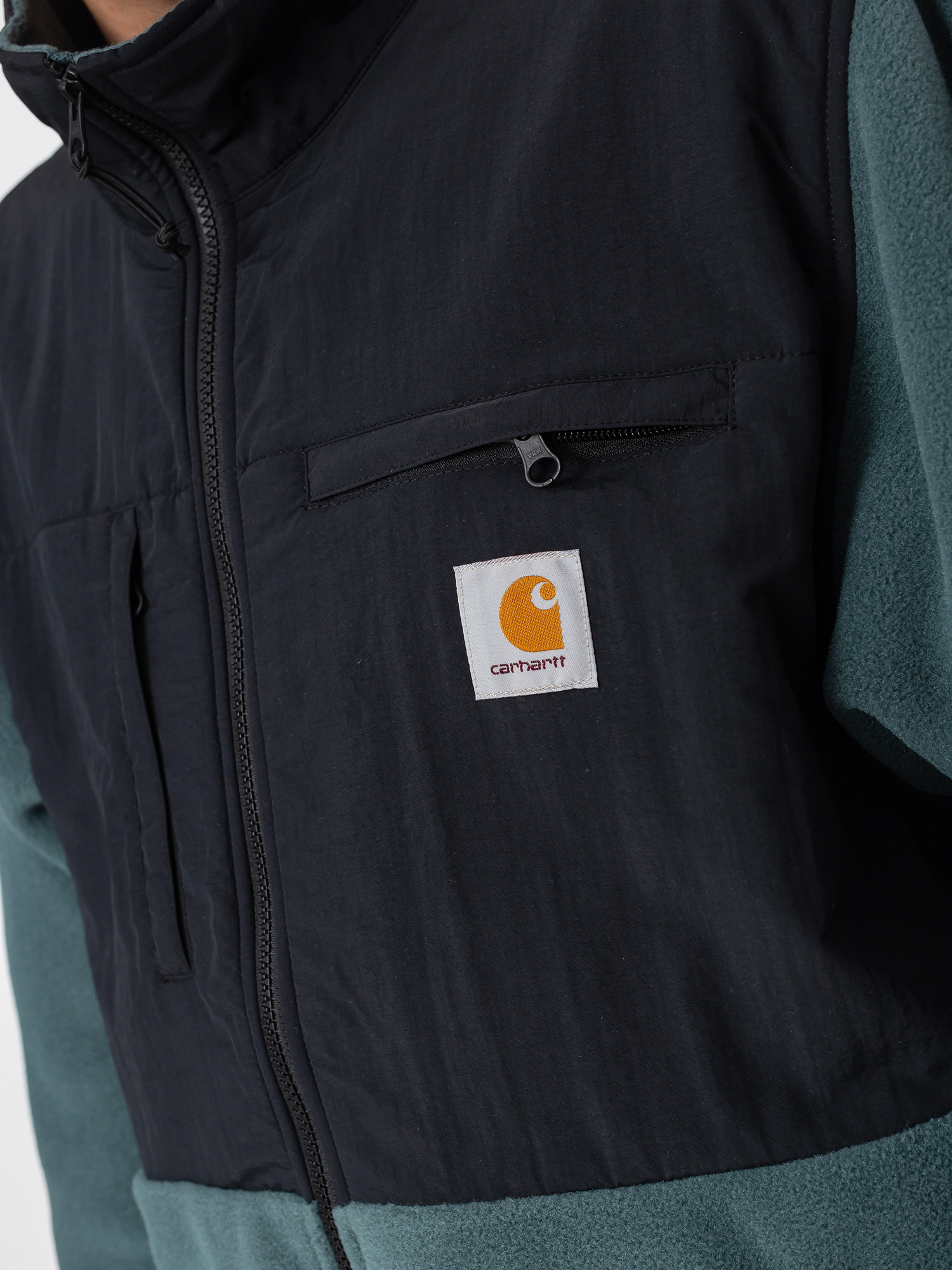 Herren Carhartt WIP Nord Fleecejacke (eucalyptus/black)