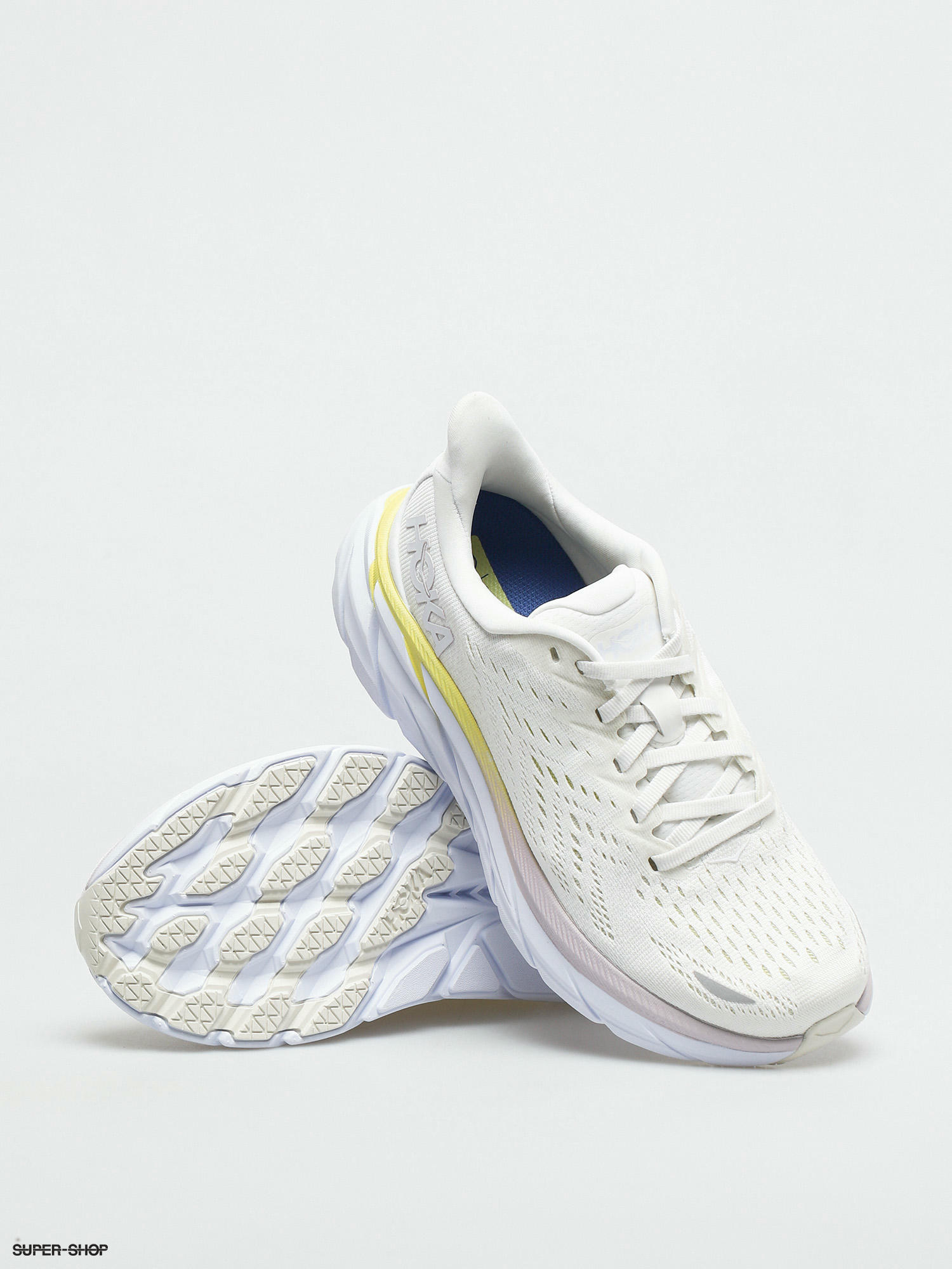 hoka clifton blanc de blanc/bright white