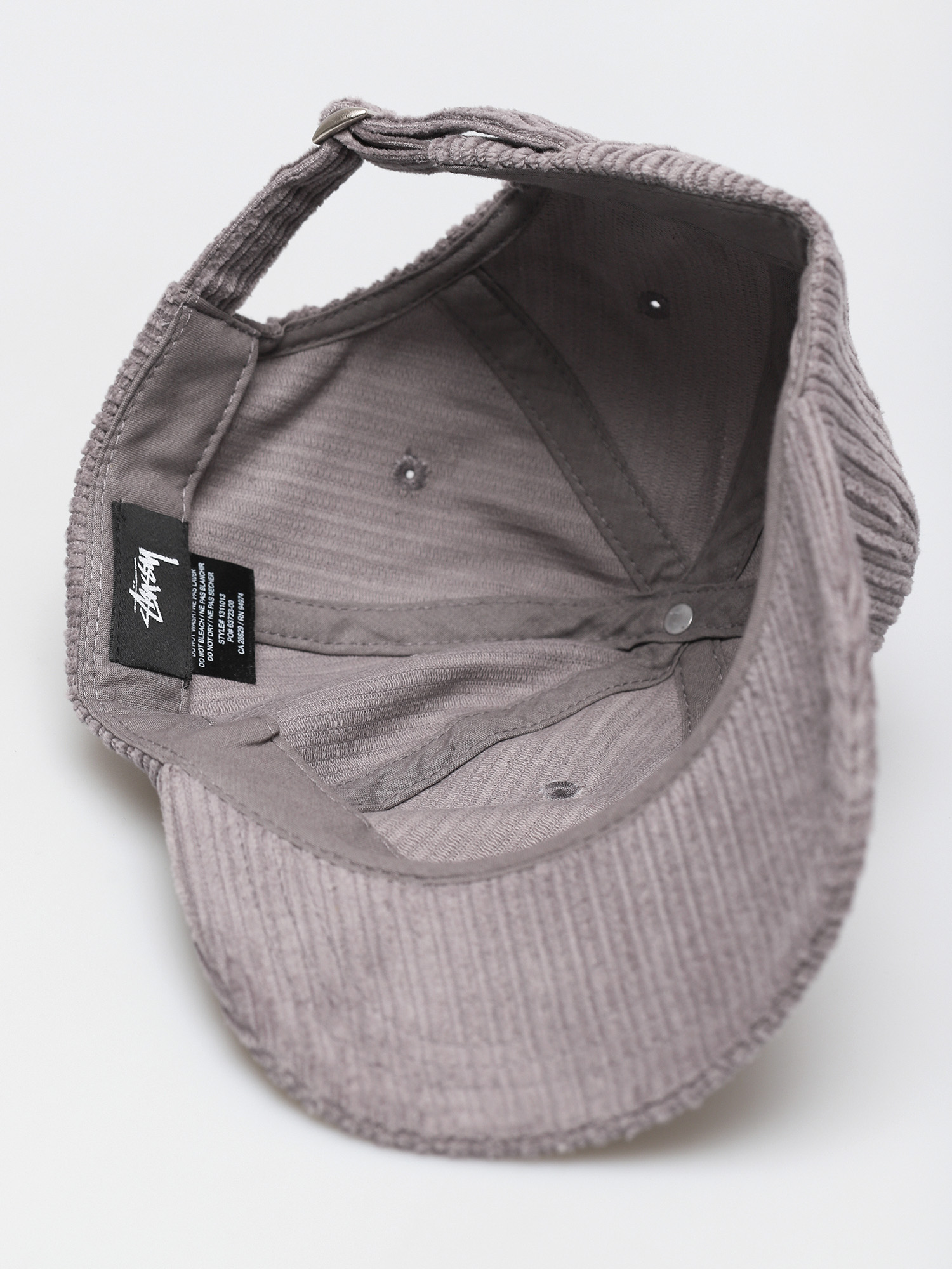 Stussy Corduroy Big Logo Low Pro Cap - grey (lavendar)