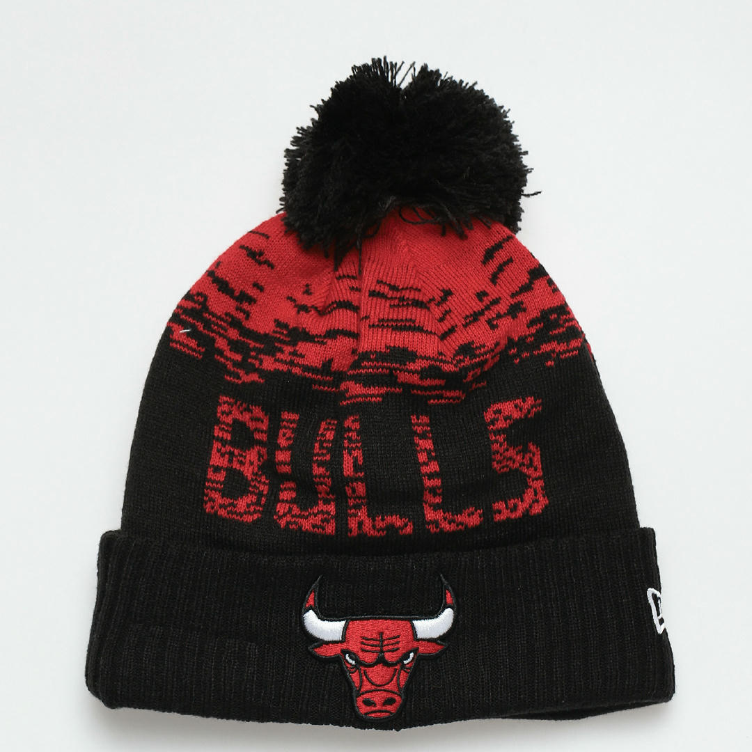 black red Bulls beanie - Bobble Knit Bulls New Era : Headict