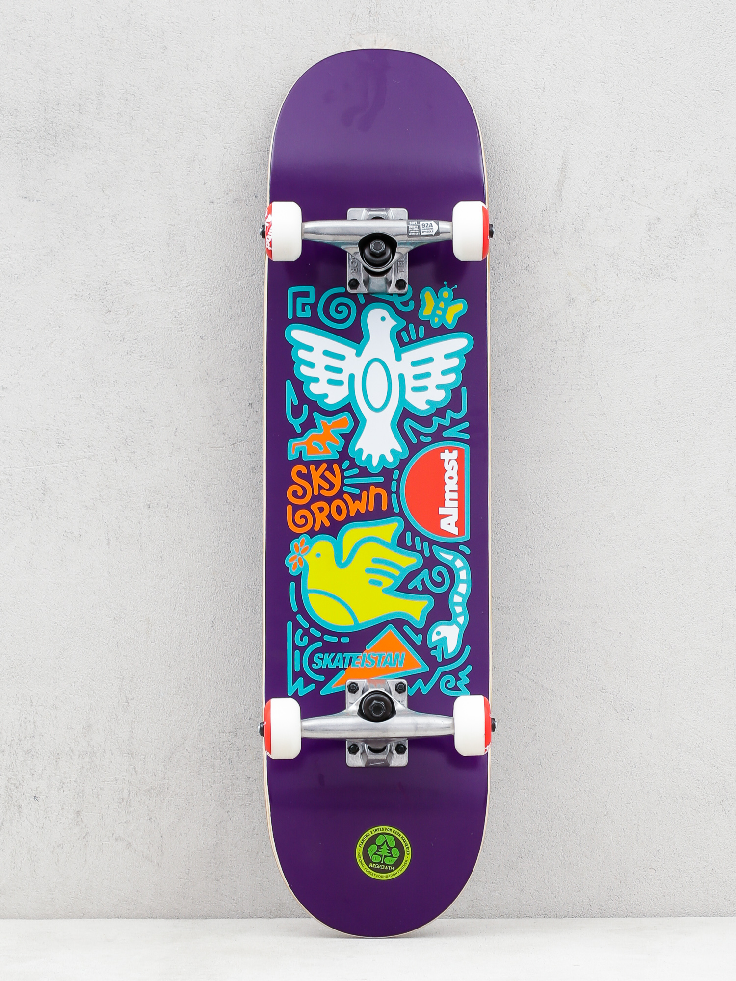 Almost Skateistan Sky Doodle Skateboard (purple)