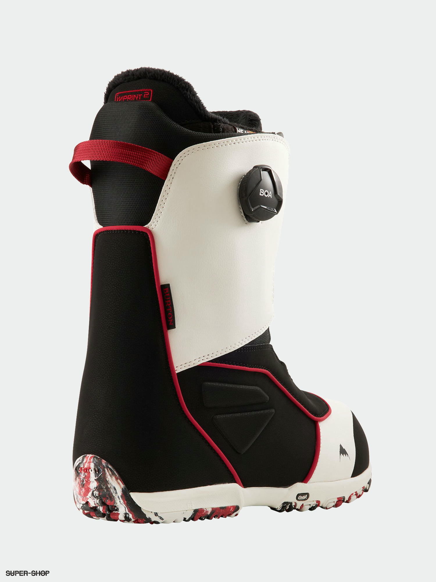 Burton Ruler Boa Snowboard boots white black red