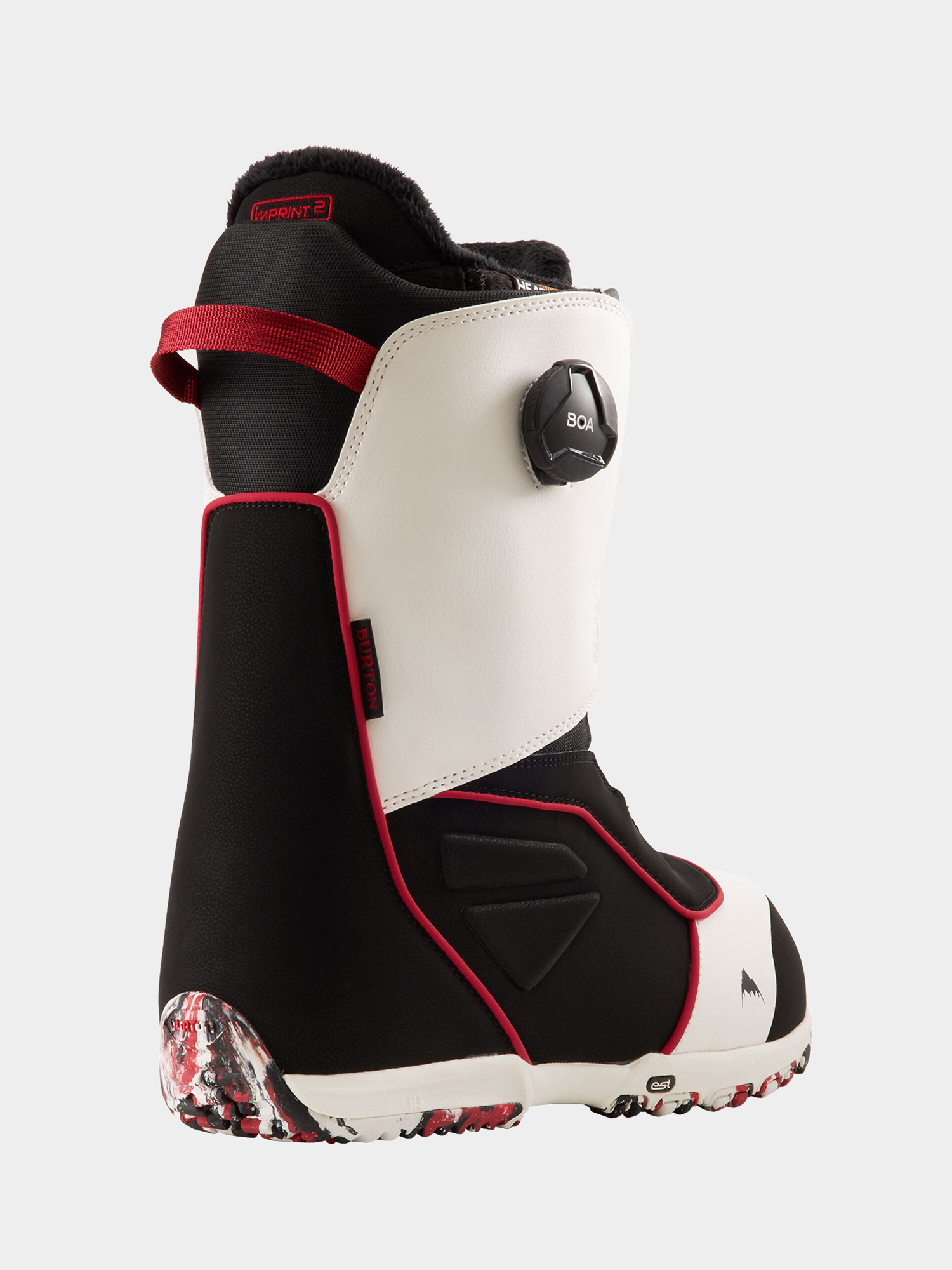 Mens Burton Ruler Boa Snowboard boots (white/black/red)