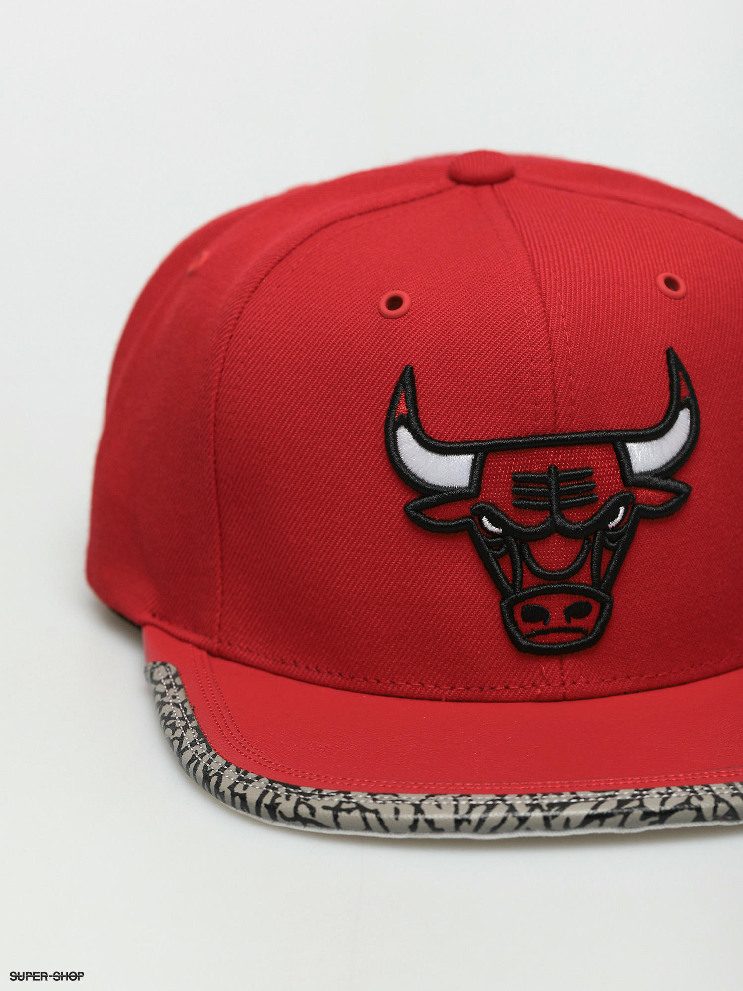 Mitchell & Ness Chicago Bulls STA3 Wool Snapback Cap Silver/Red