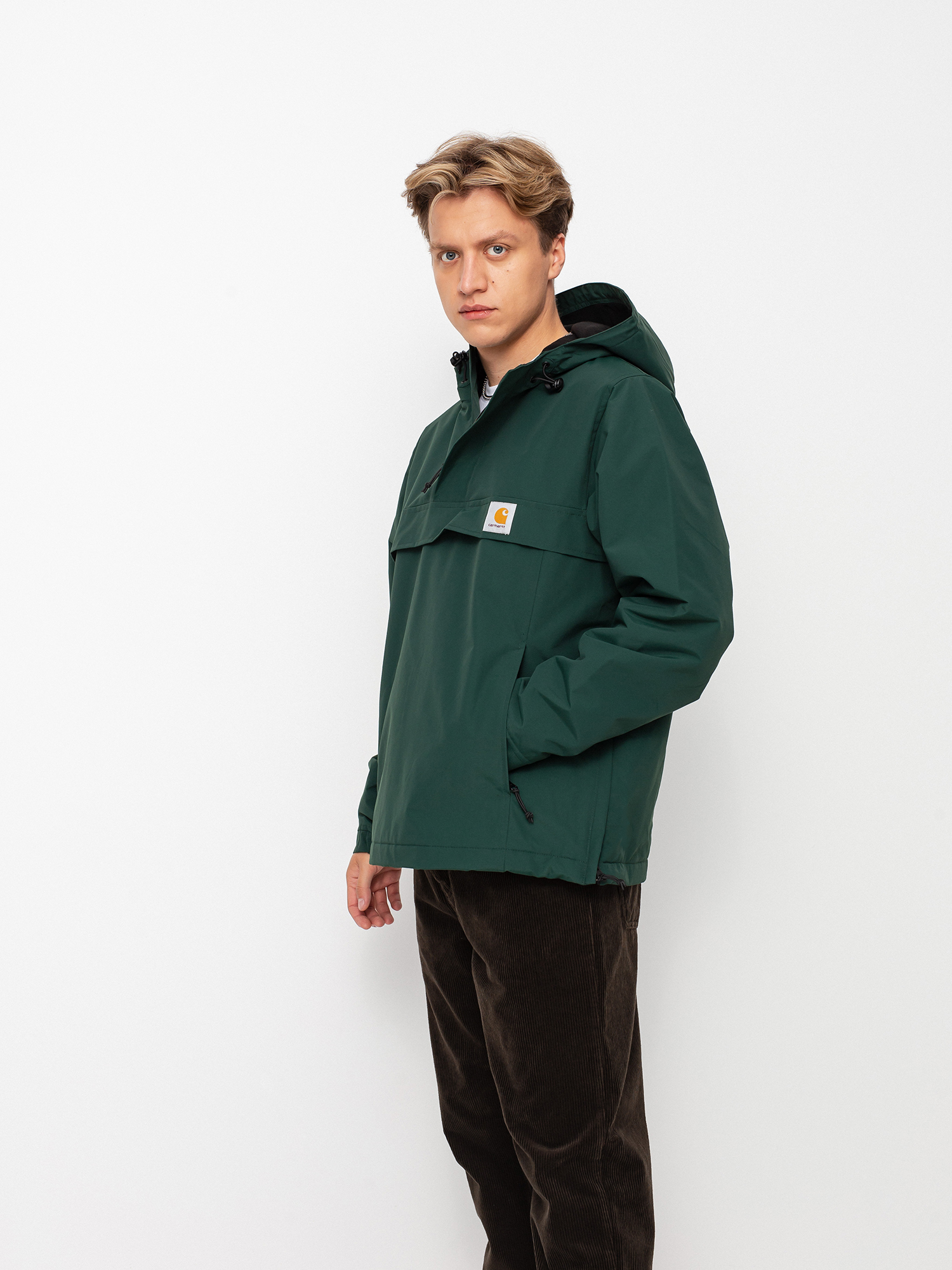 green pullover jacket