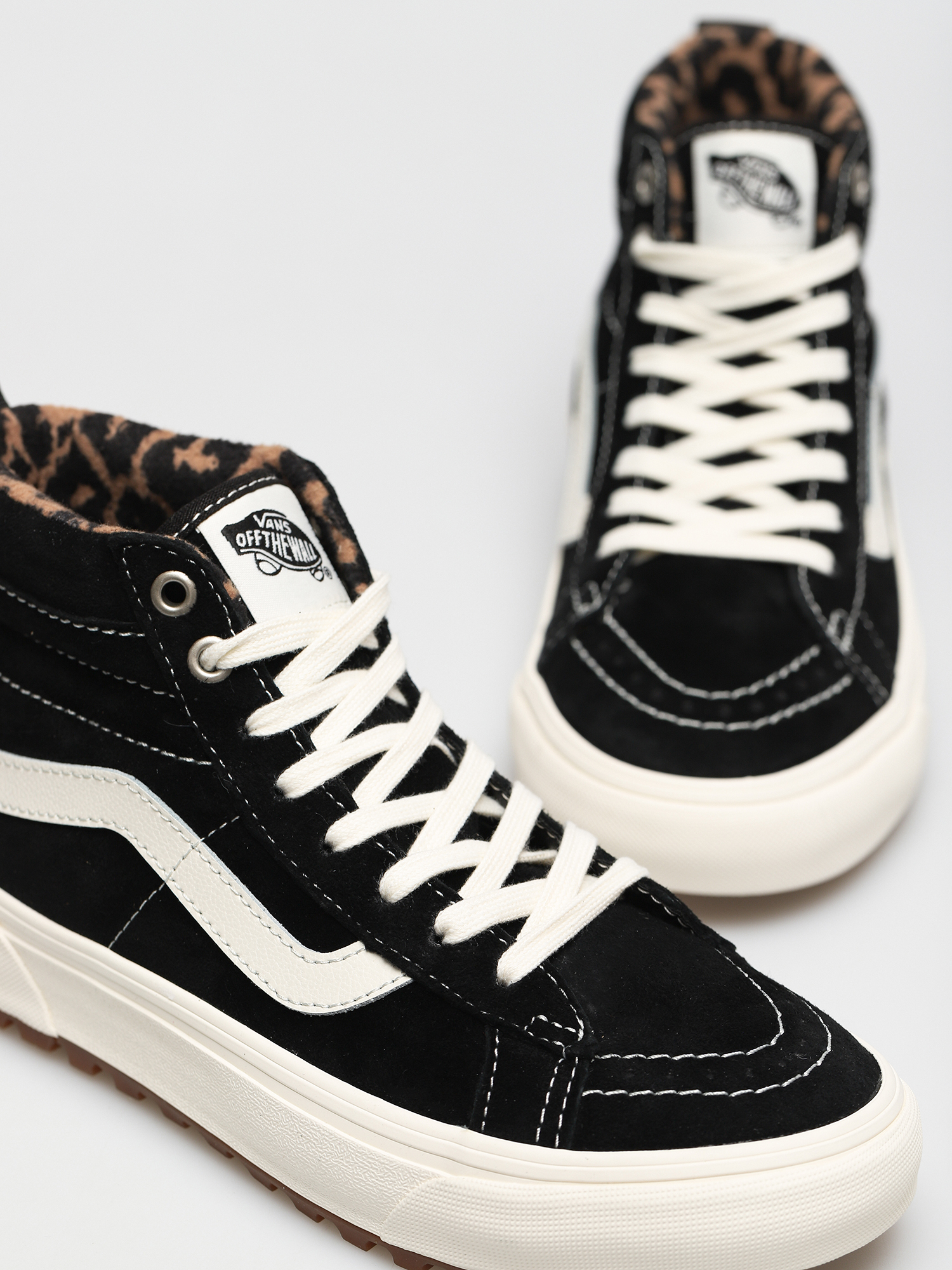 Vans Sk8 Hi MTE 1 Shoes (suede/black/leopard)
