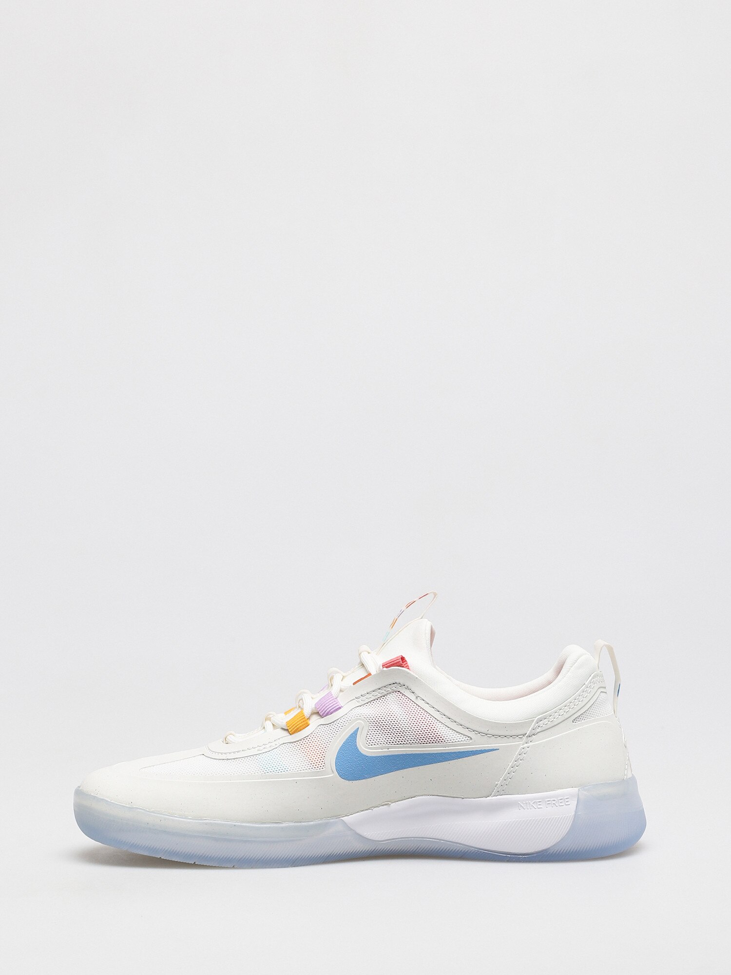 nike sb nyjah free summit white & crimson skate shoes