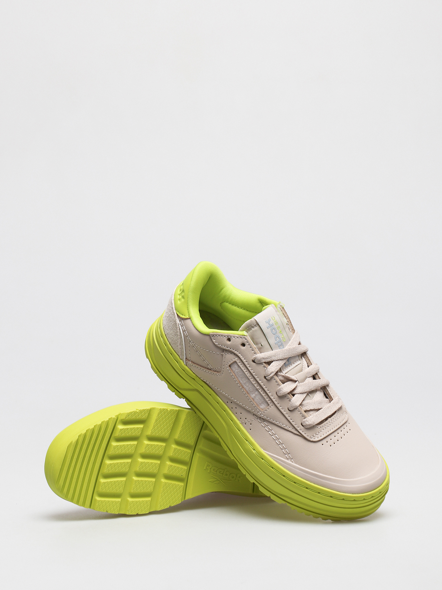 Reebok Club C Double Geo Shoes Wmn beige (stucco/stucco/aciyel)