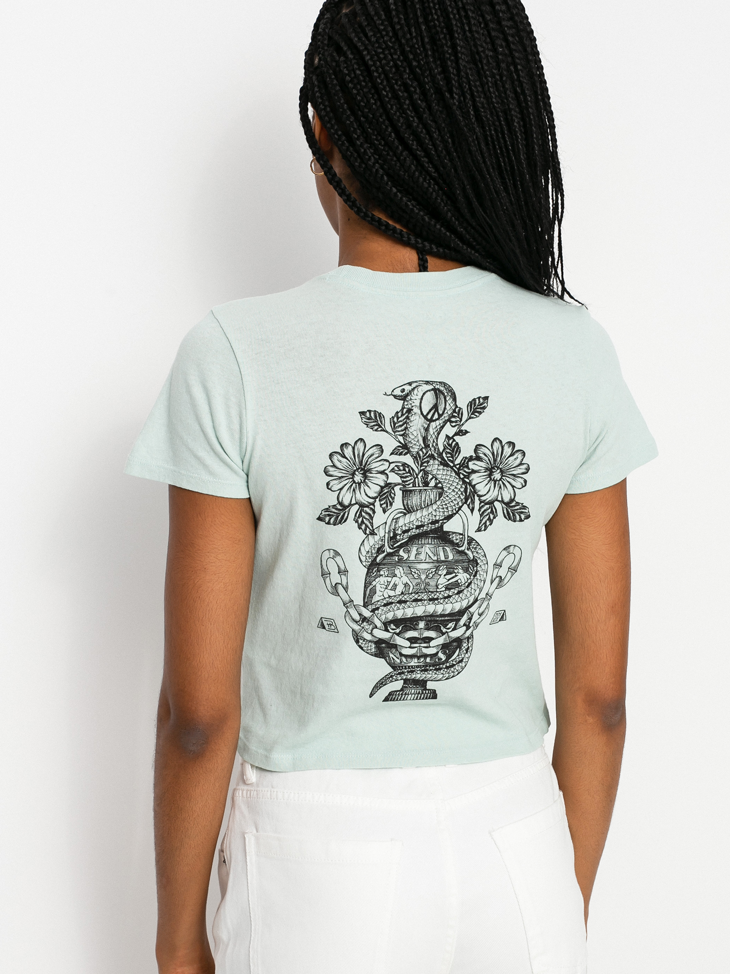 RVCA Benj Snakes T-shirt Wmn (haze blue)