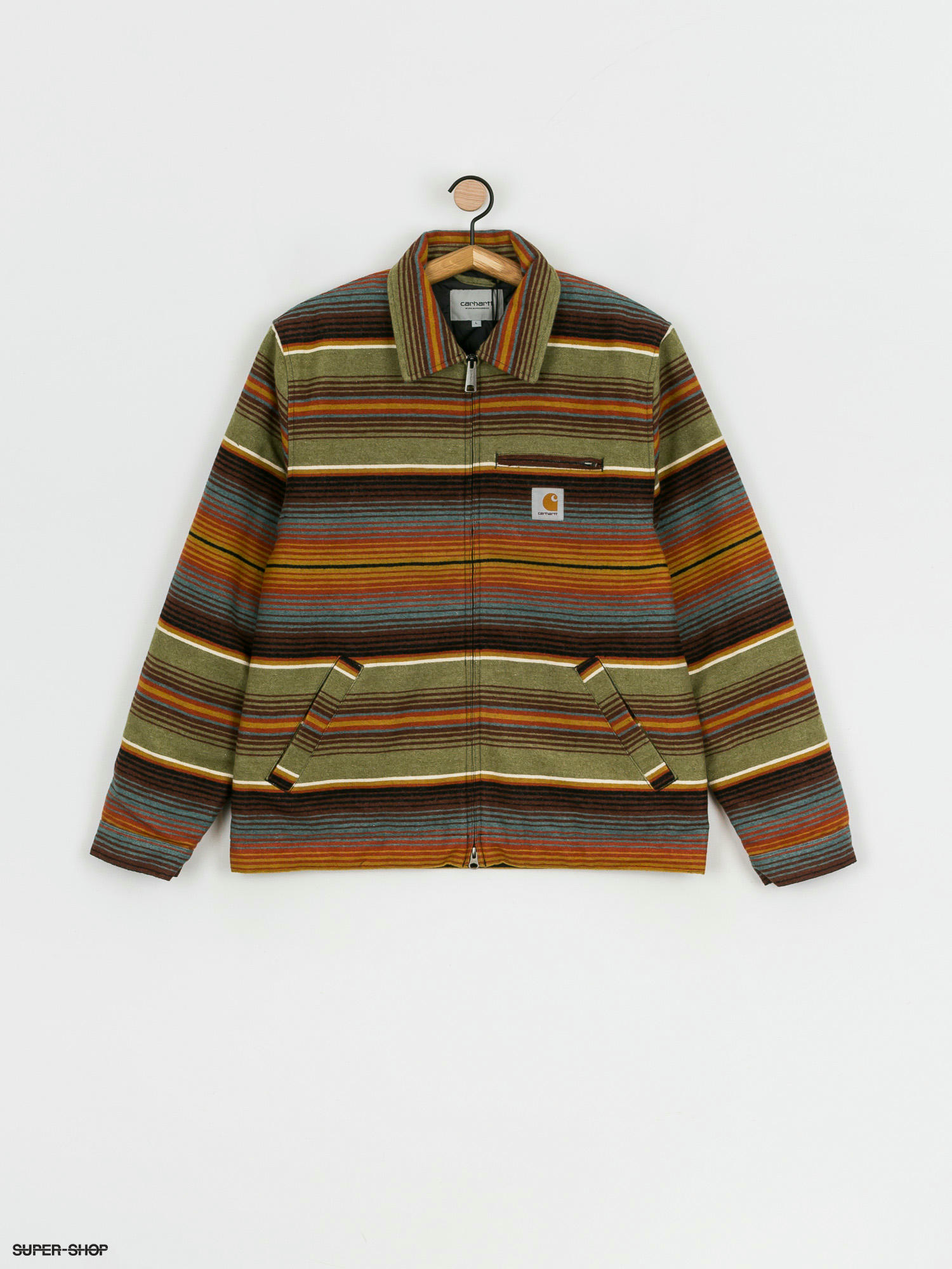 Carhartt WIP Detroit Tuscon Jacket (tuscon stripe dollar green)