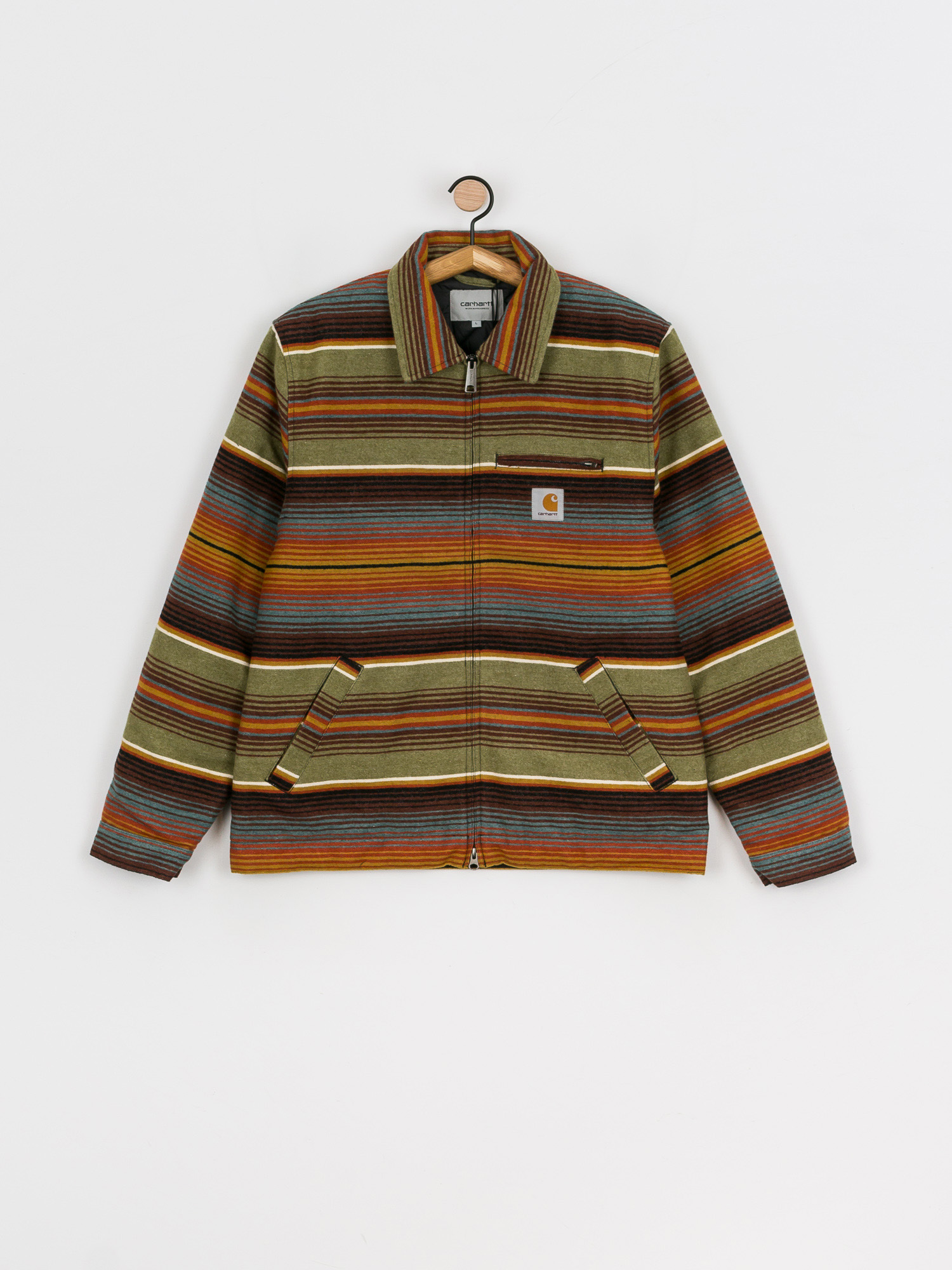 Carhartt WIP Detroit Tuscon Jacket (tuscon stripe dollar green)