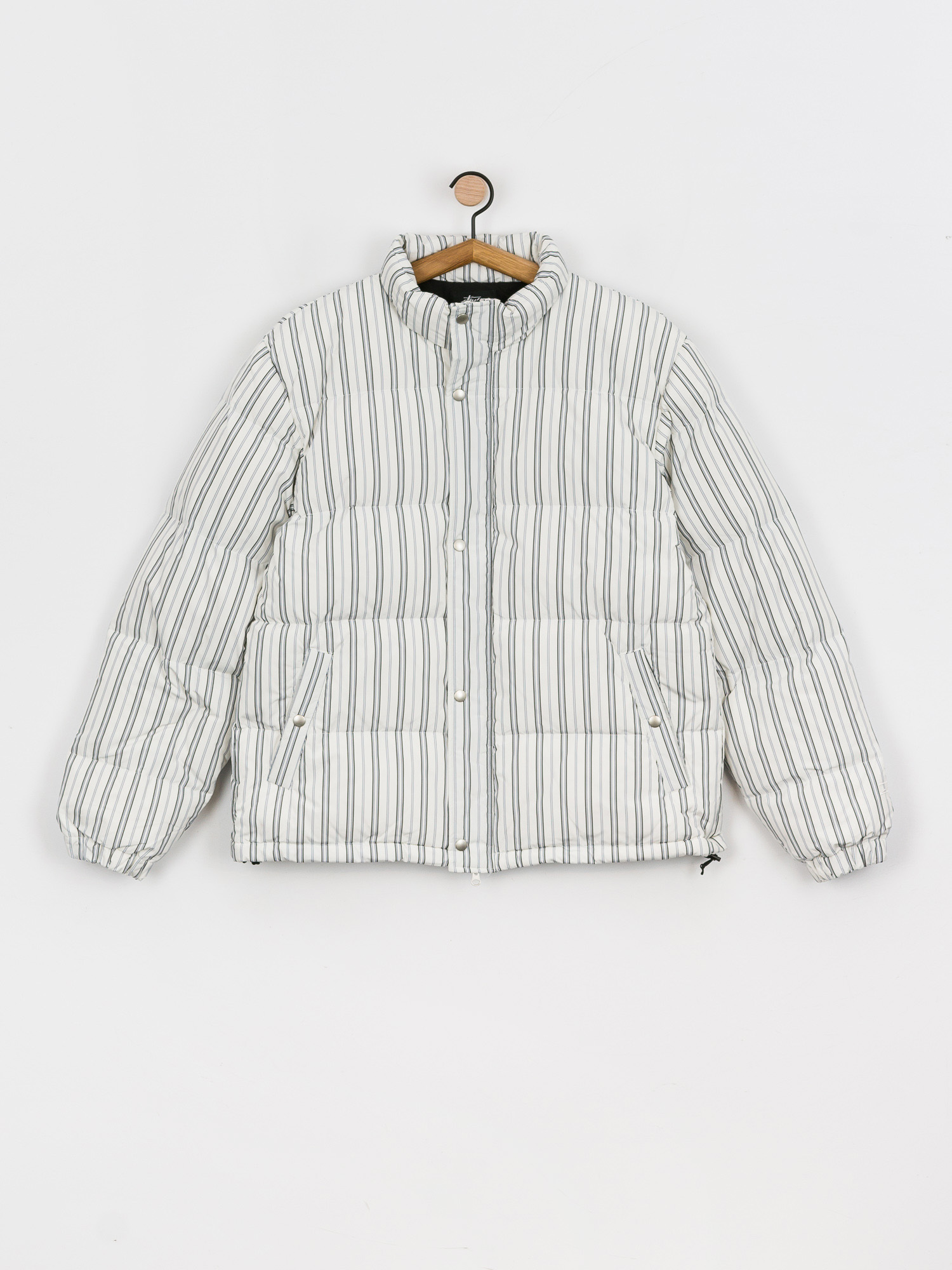 Stussy Stripe Down Puffer Jacke (bone)