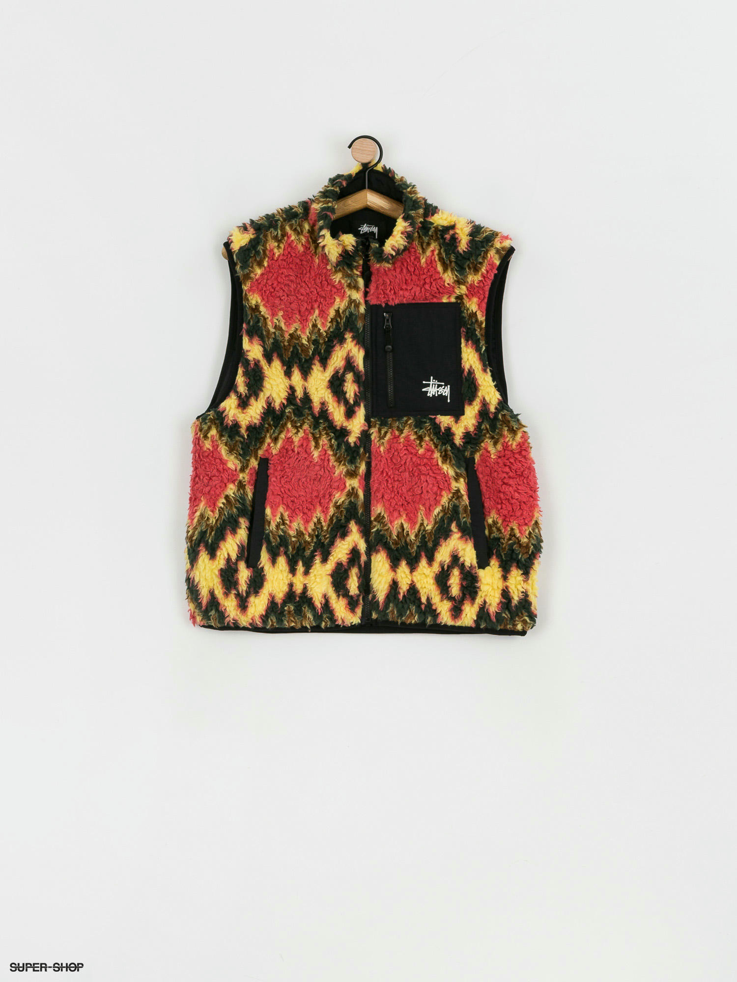 Stussy Fillmore Sherpa Vest (mustard)