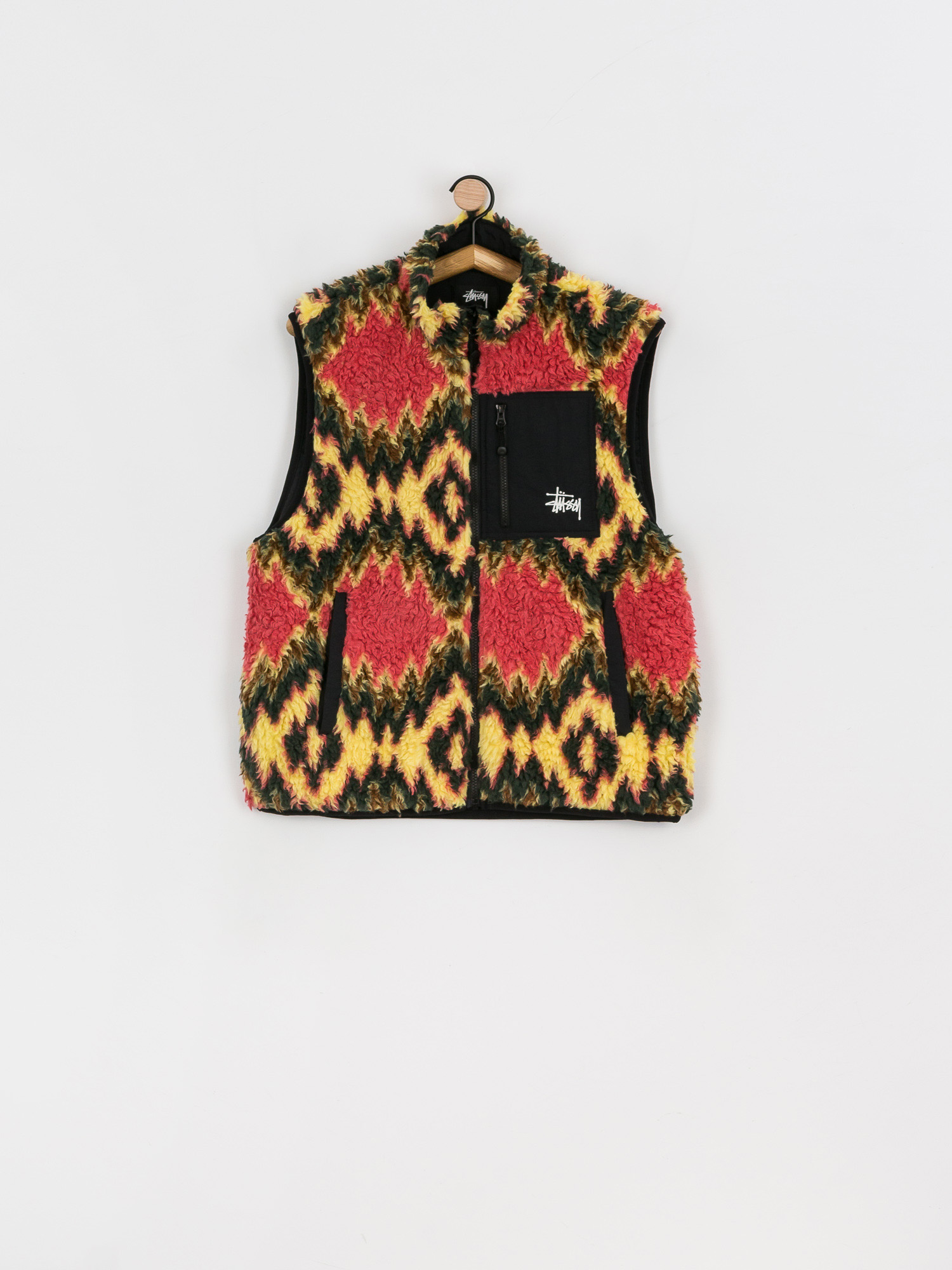 Stussy Fillmore Sherpa Vest (mustard)