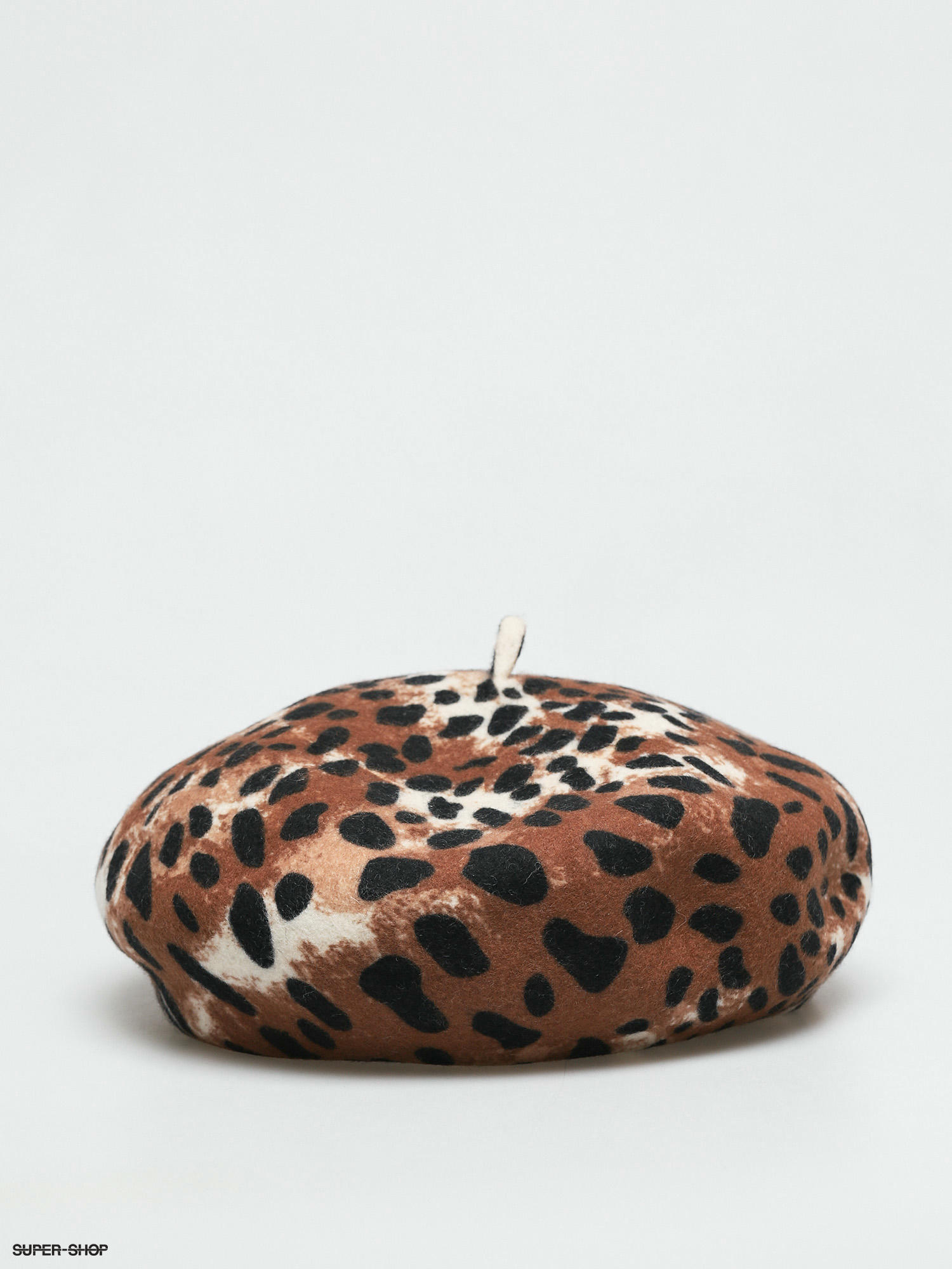 brixton leopard beret