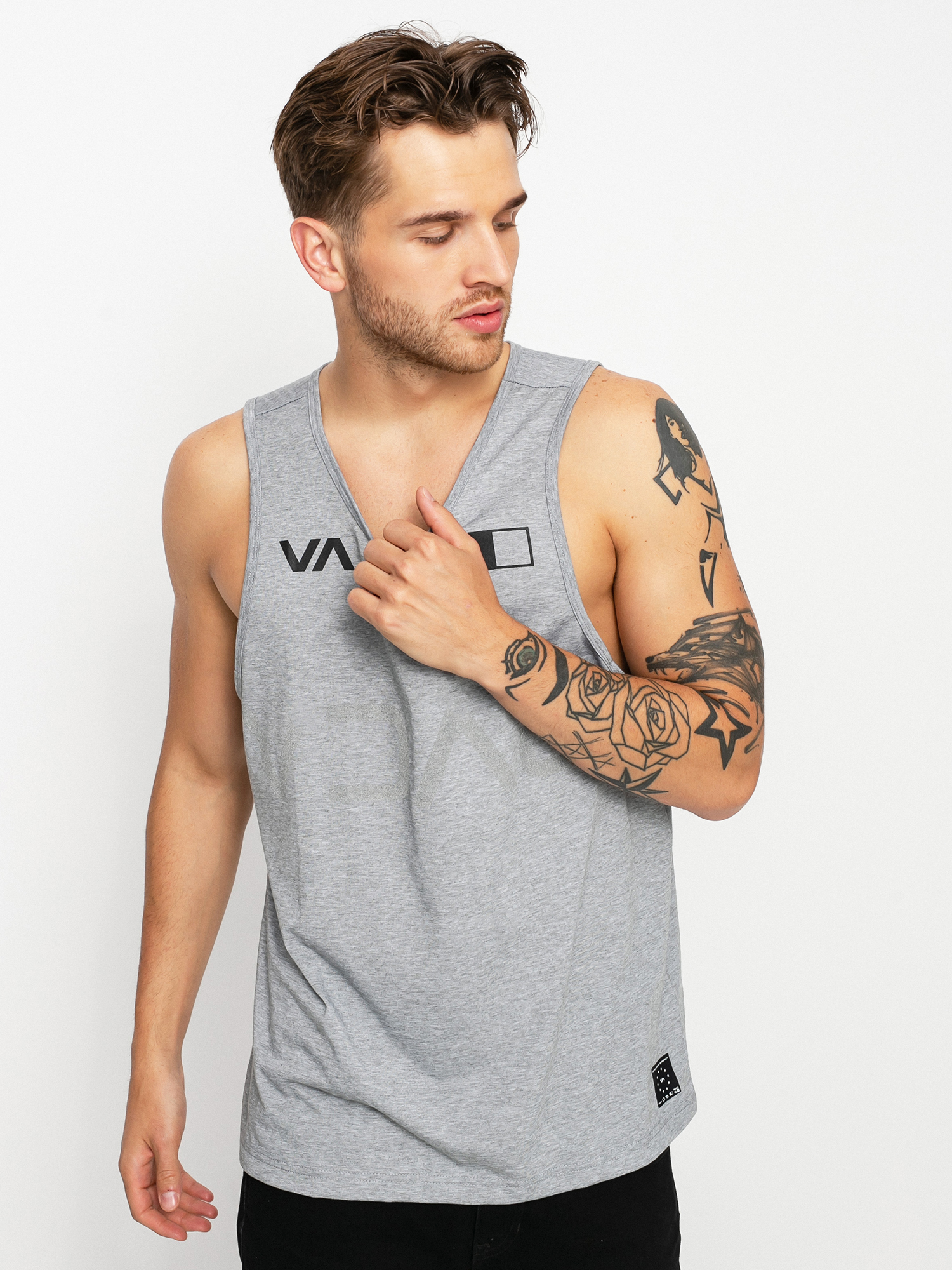 RVCA Big Rvca Banner Tank top (heather grey)