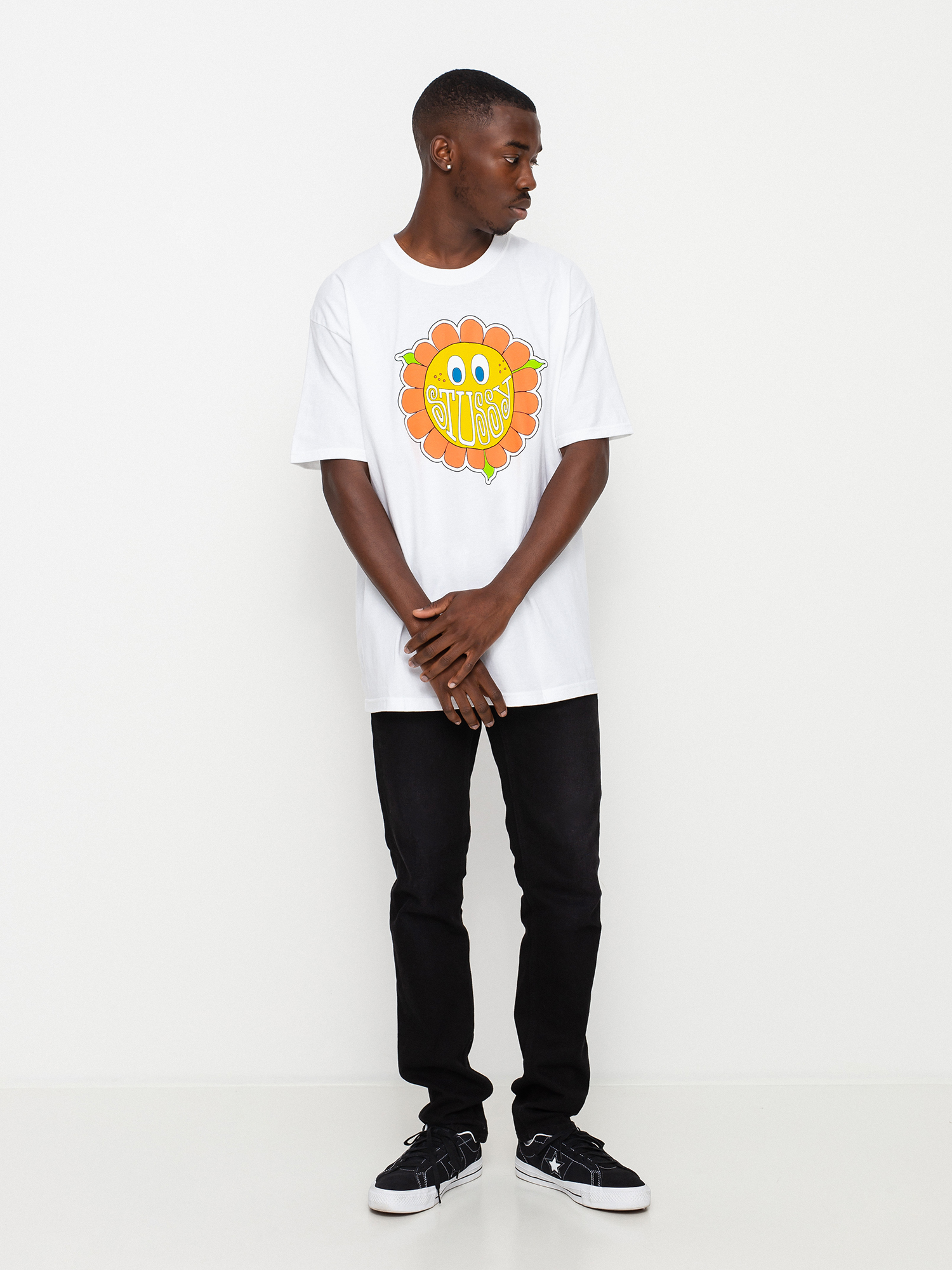 Stussy Happy Flower T-shirt (white)
