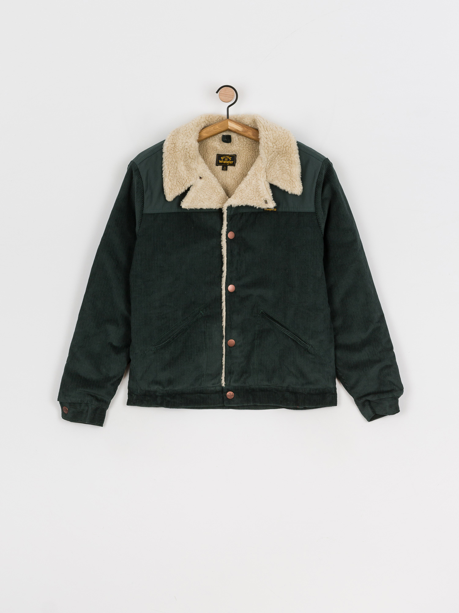 Billabong X Wrangler Range Cord Sherpa Jacket (bottle green)