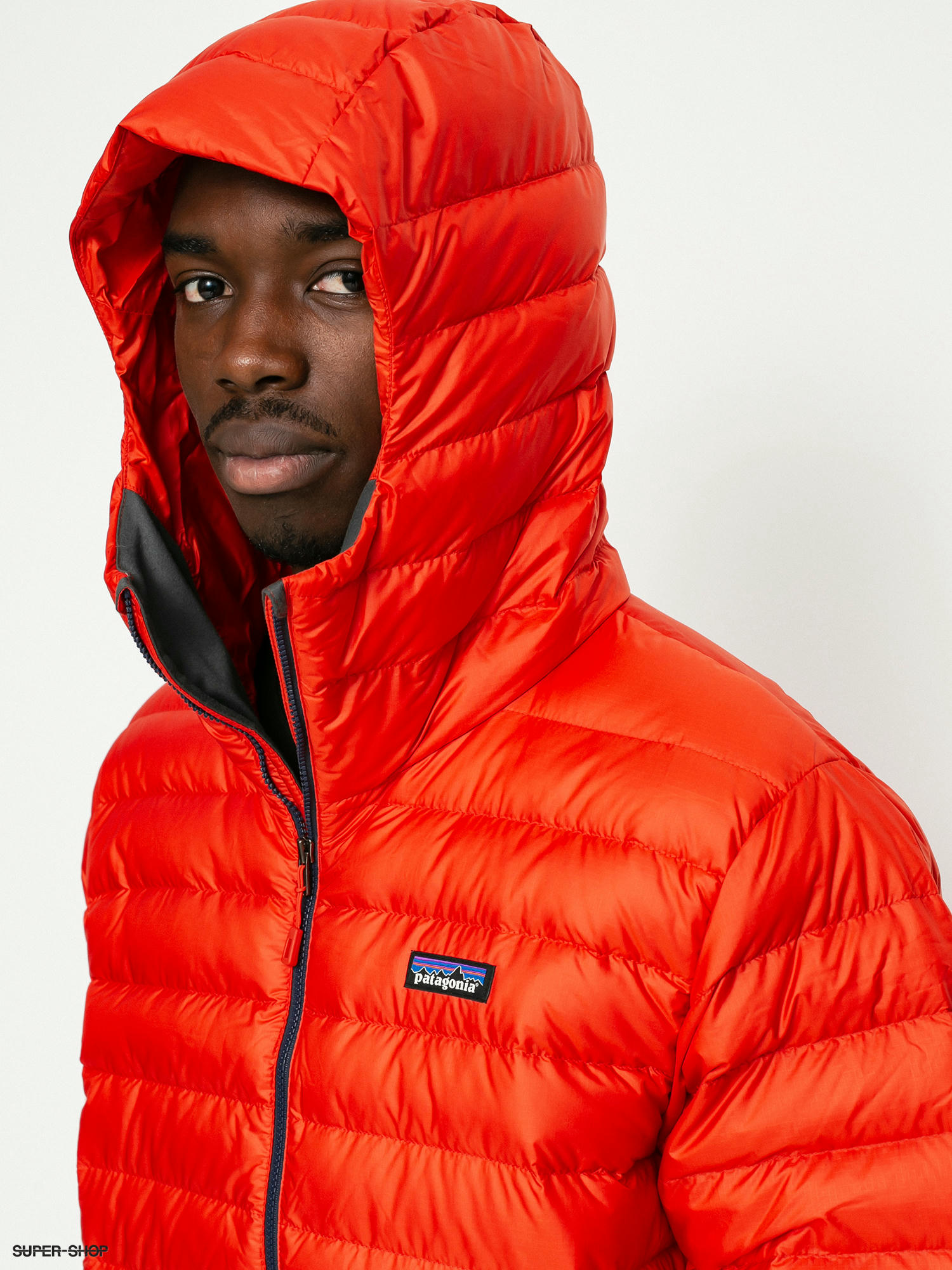 Patagonia down sweater store hoody red