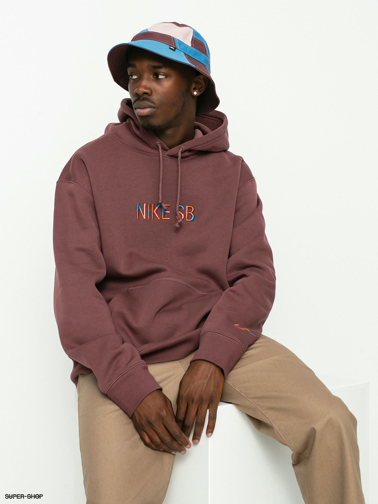 burgundy nike sb hoodie