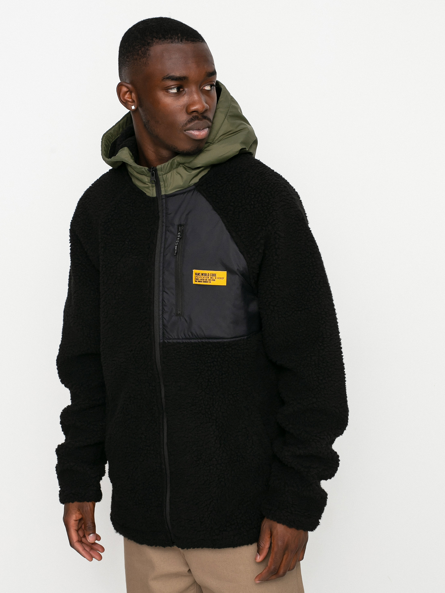 Vans World Code Sherpa FZ Sweatshirt (black/grape leaf)