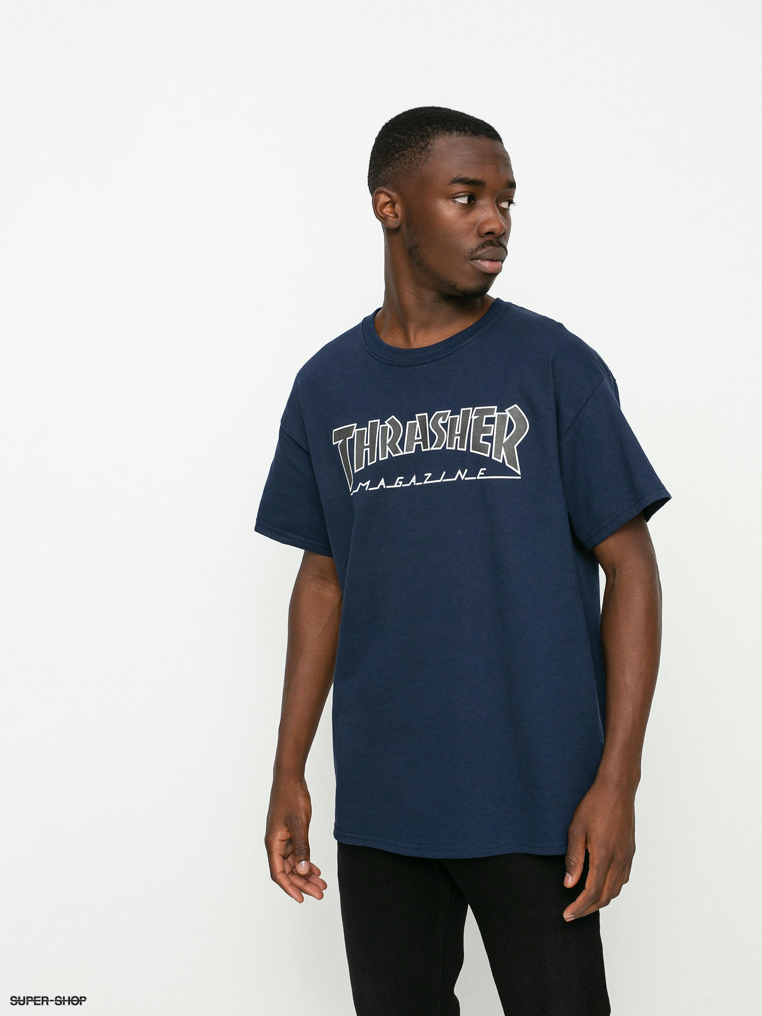 Thrasher outlined cheap crewneck navy