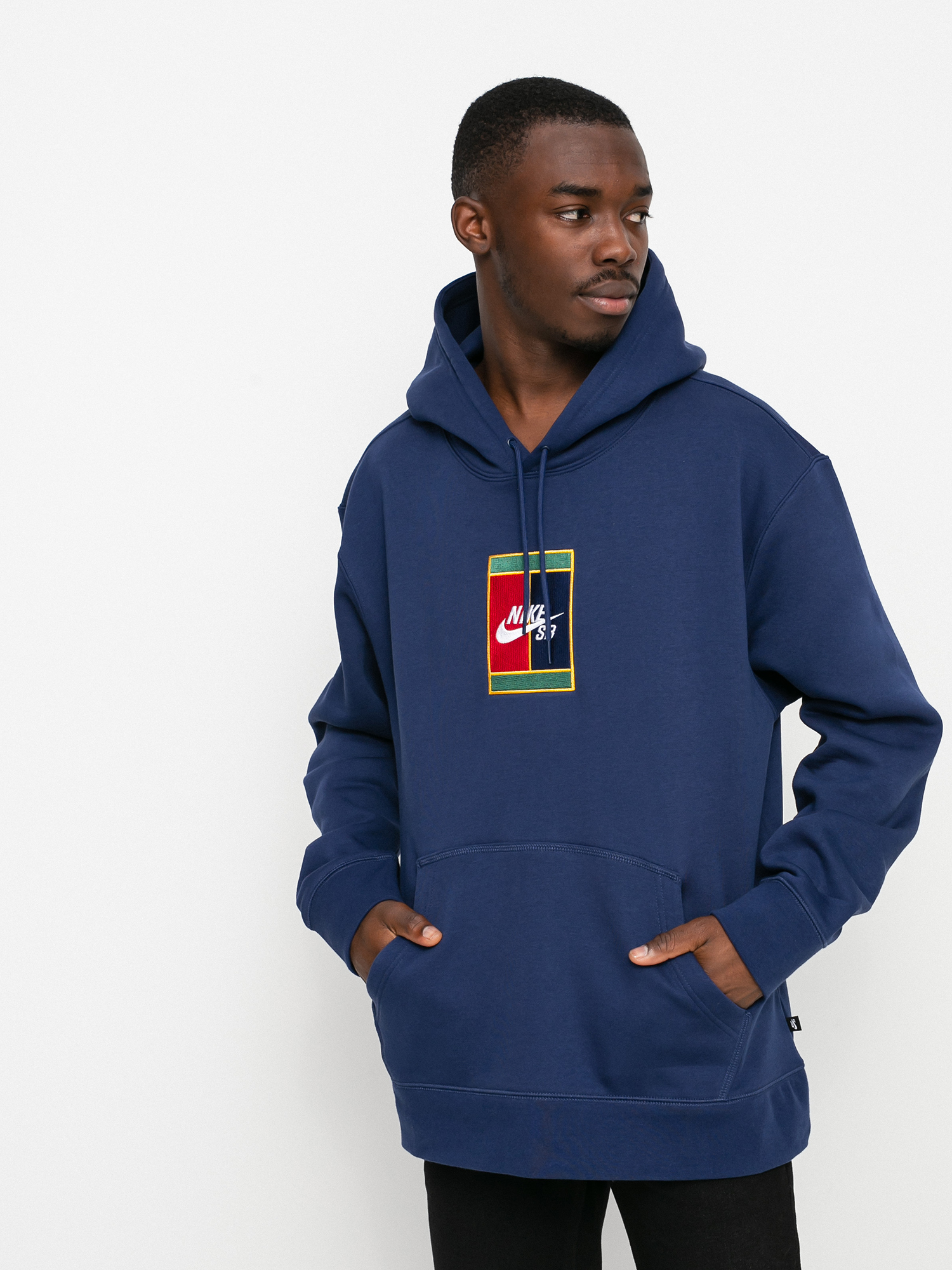 Nike SB GFX HD Hoodie navy blue (binary blue/gym red)