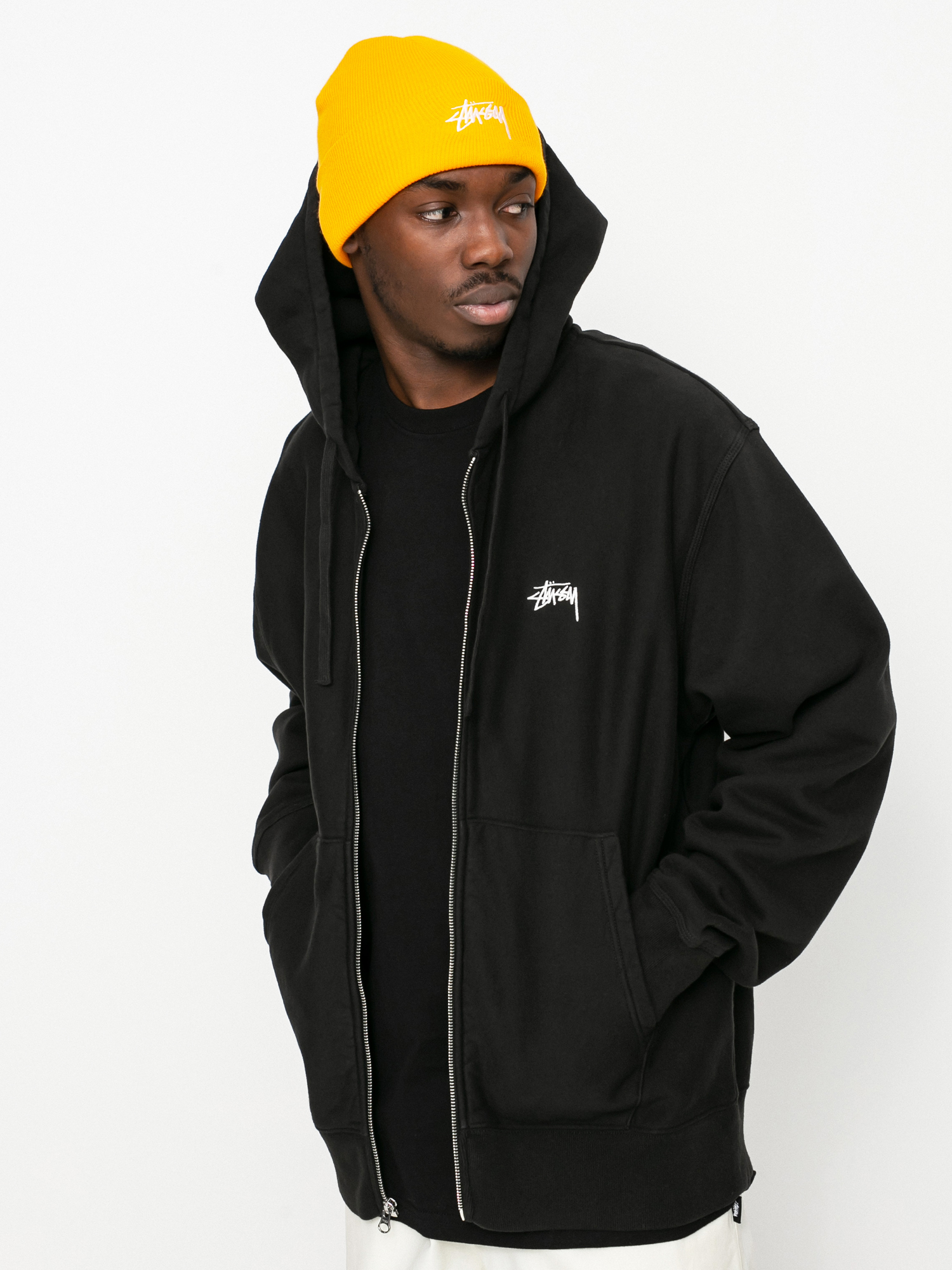 flipped zip hoodie stussy